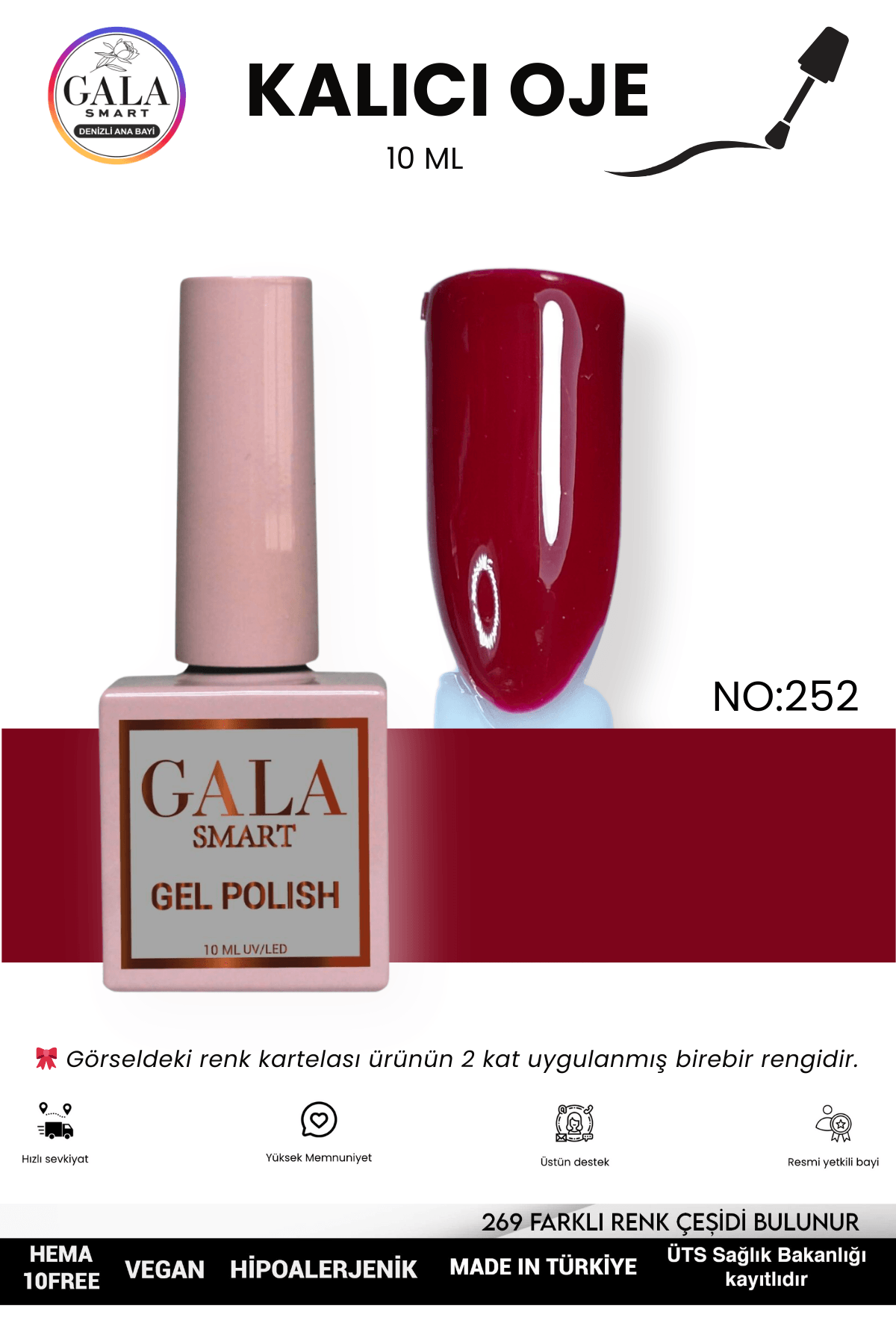 BORDO KALICI OJE 10 ML - 252