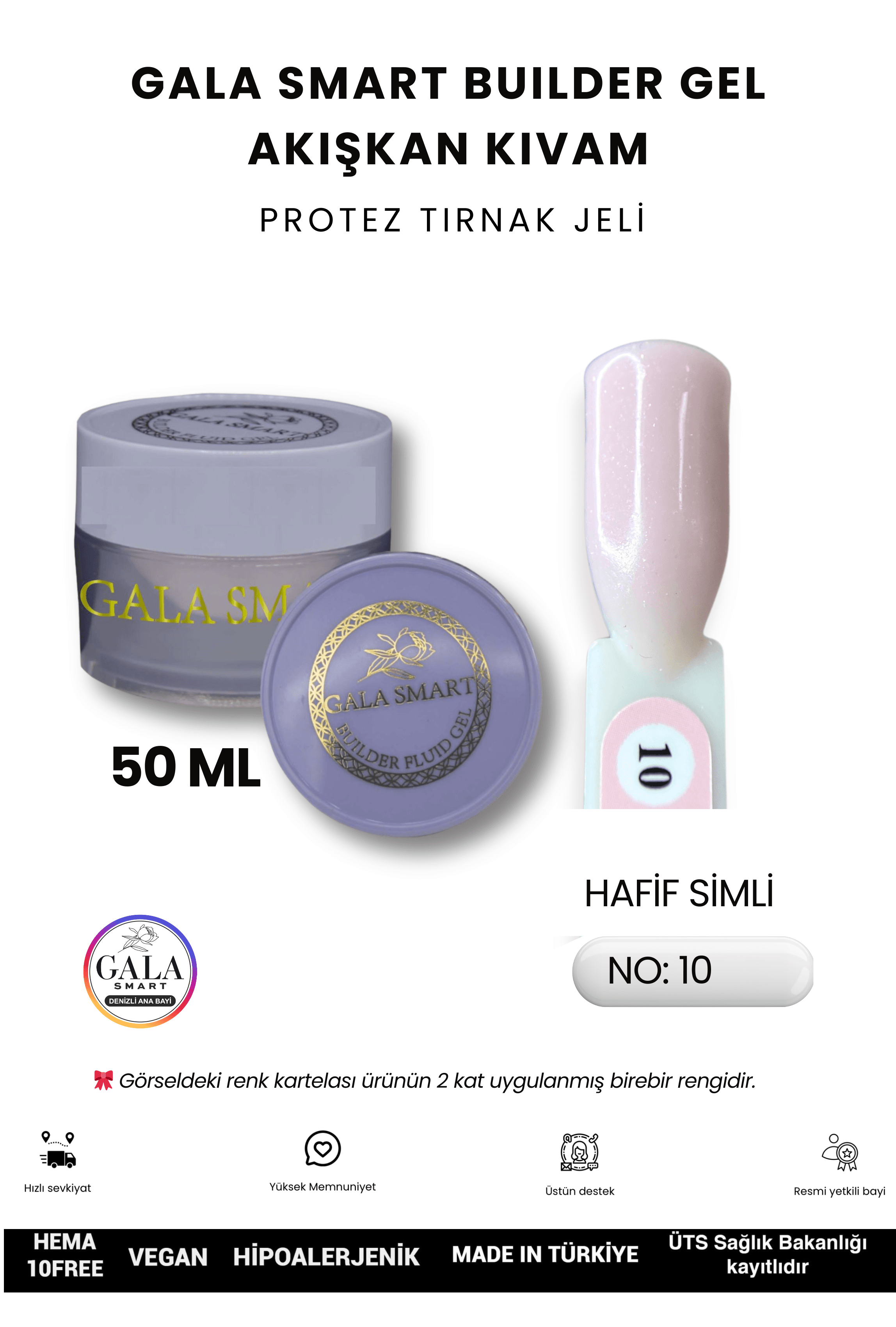 AKIŞKAN KIVAMLI GALA PROTEZ TIRNAK JELİ - 10 - 50 ML