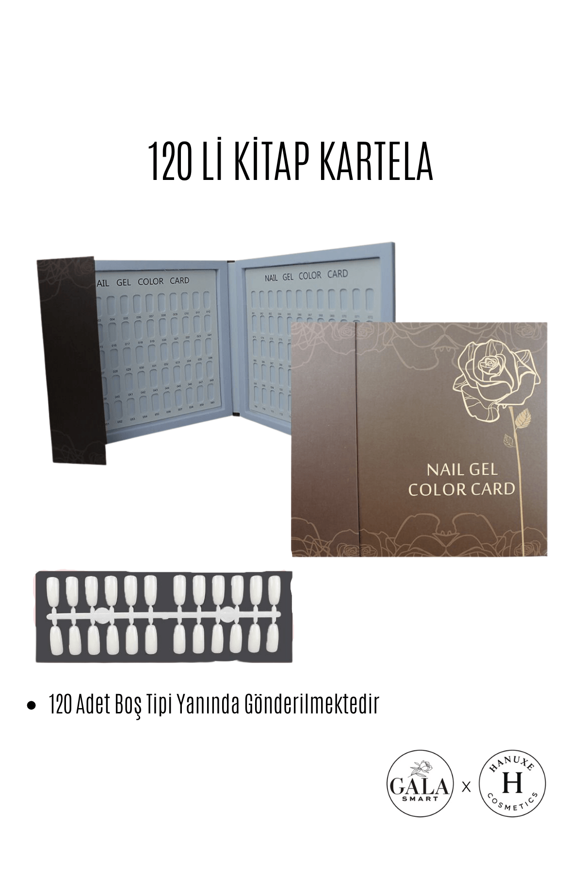 KİTAP KARTELA OJE RENK SUNUMU  - 120Lİ KAHVERENGİ