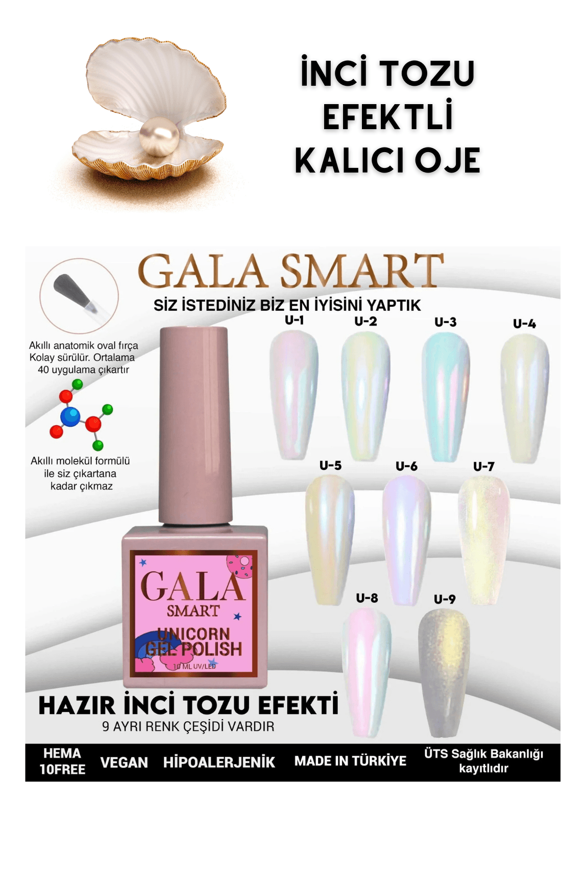 İNCİ TOZU EFEKTLİ UNICORN KALICI OJE 