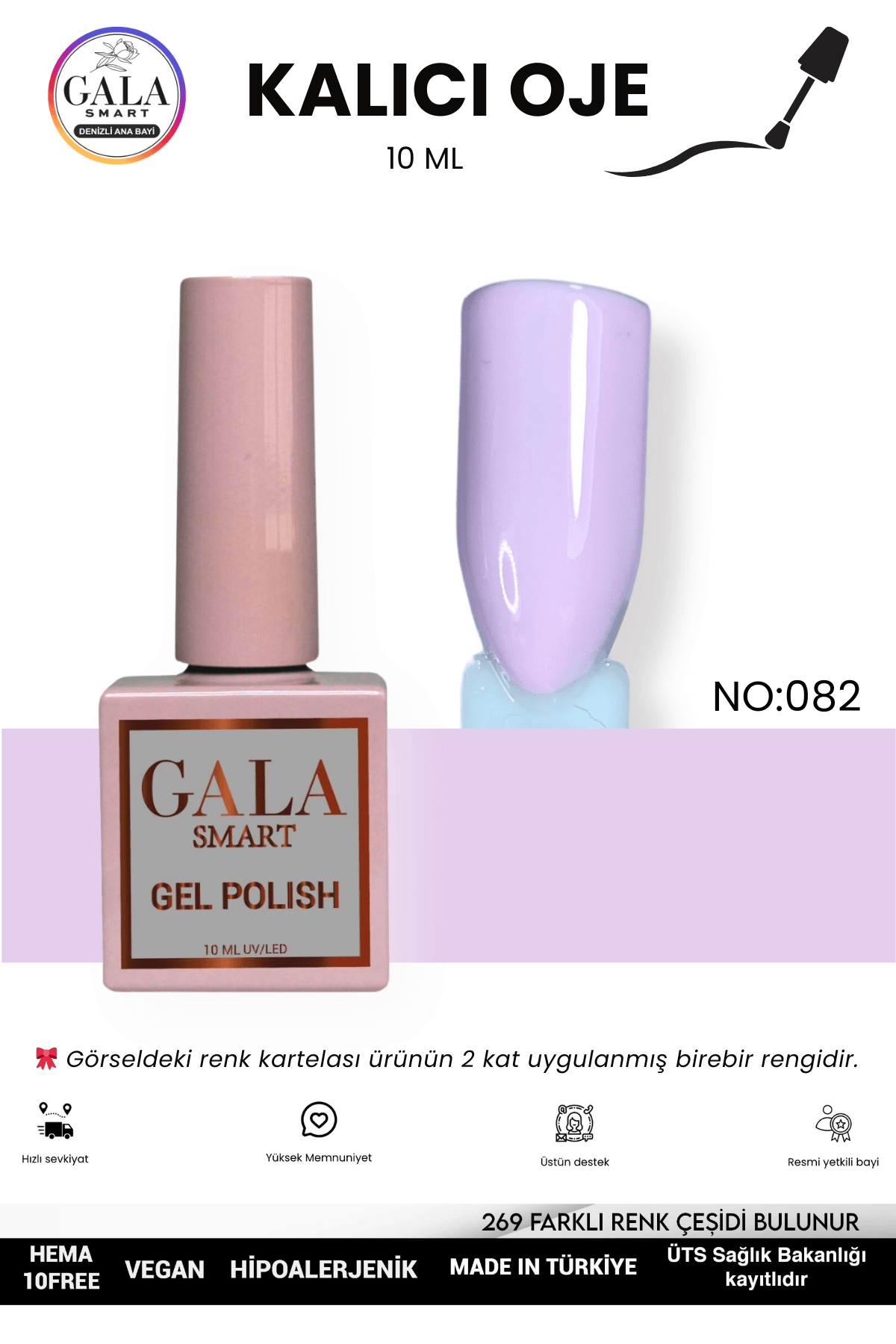 LİLA KALICI OJE 10 ML - 082