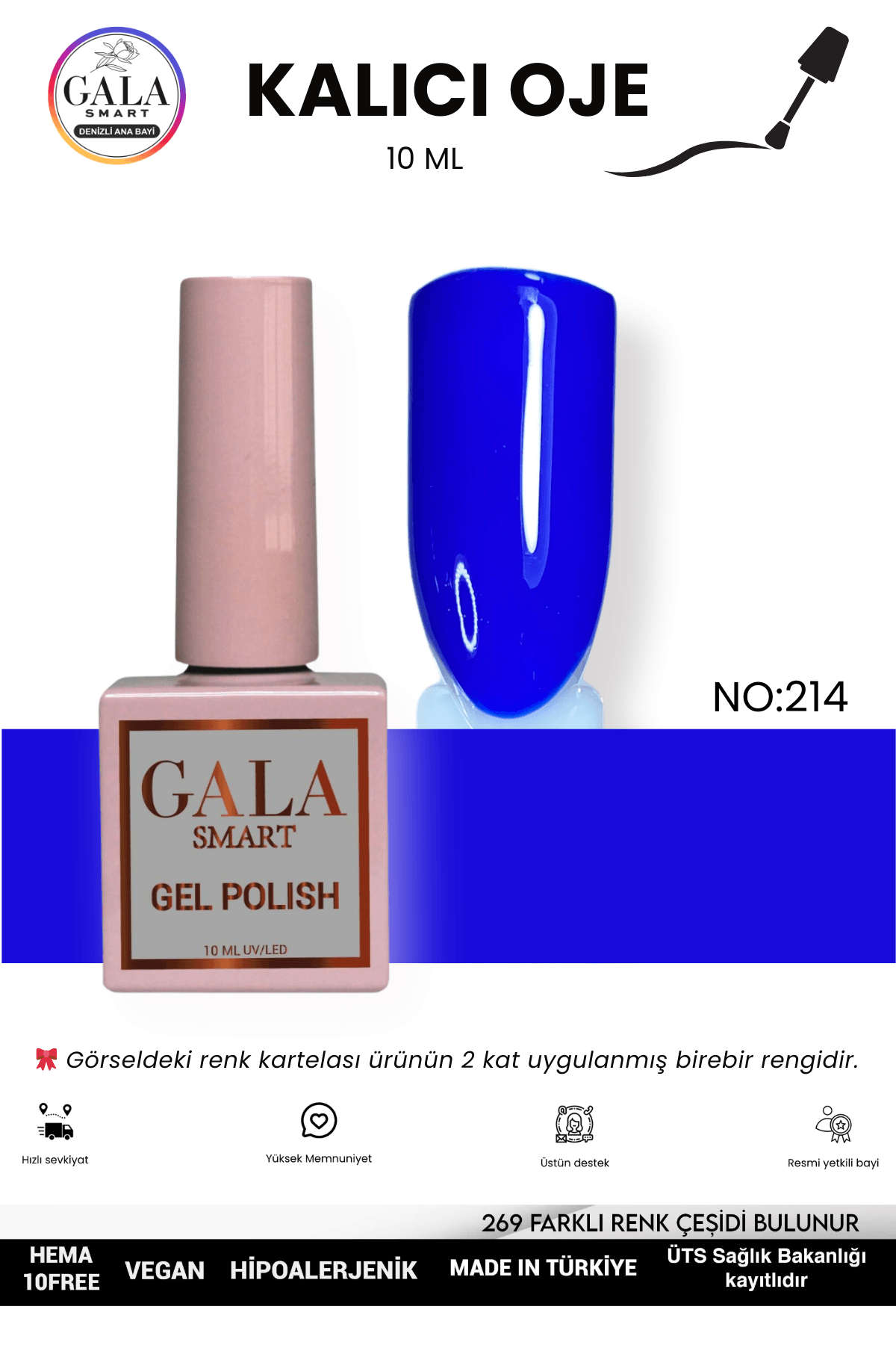 MAVİ KALICI OJE 10 ML - 214