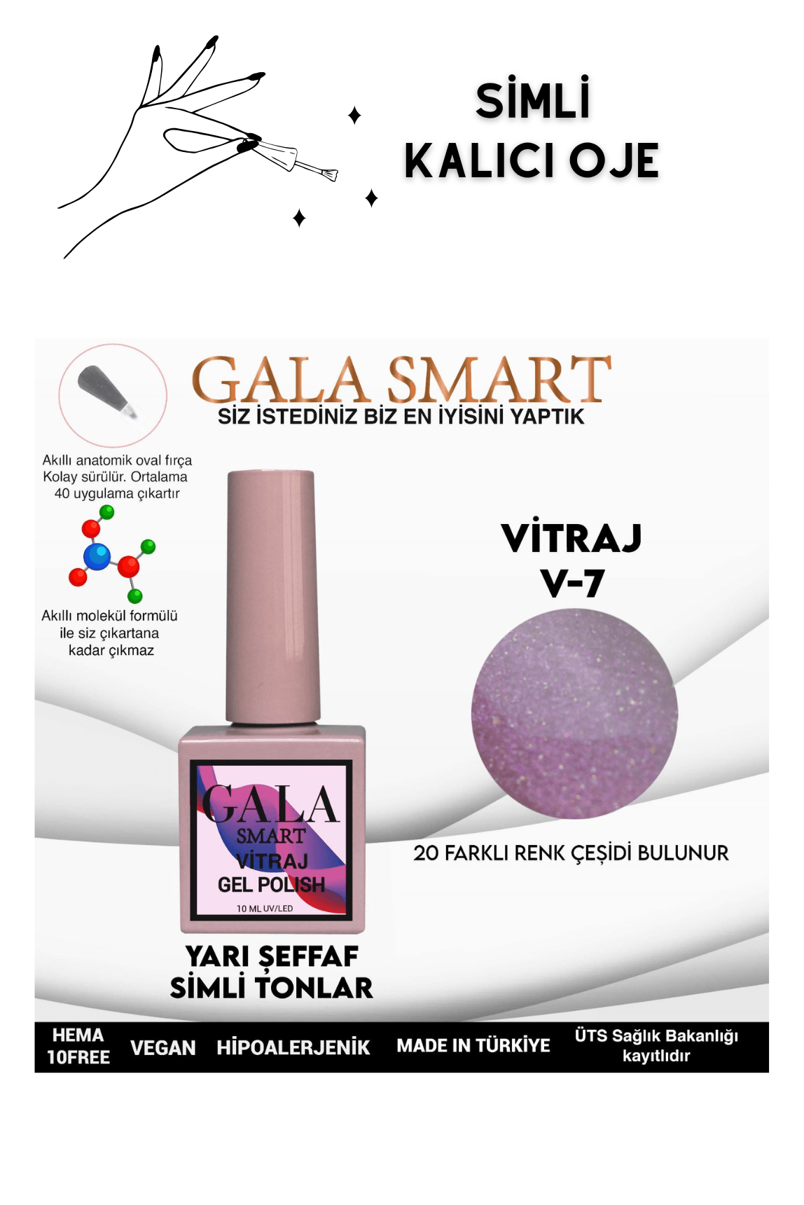 YARI ŞEFFAF SİMLİ VITRAJ KALICI OJE - 7