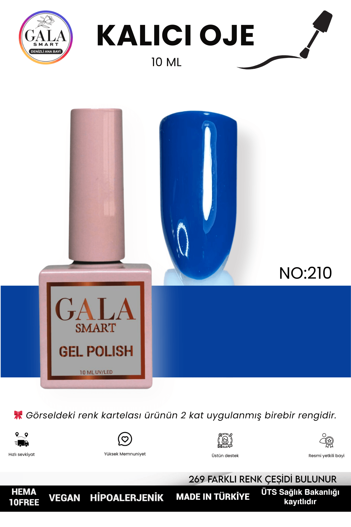 MAVİ KALICI OJE 10 ML - 210