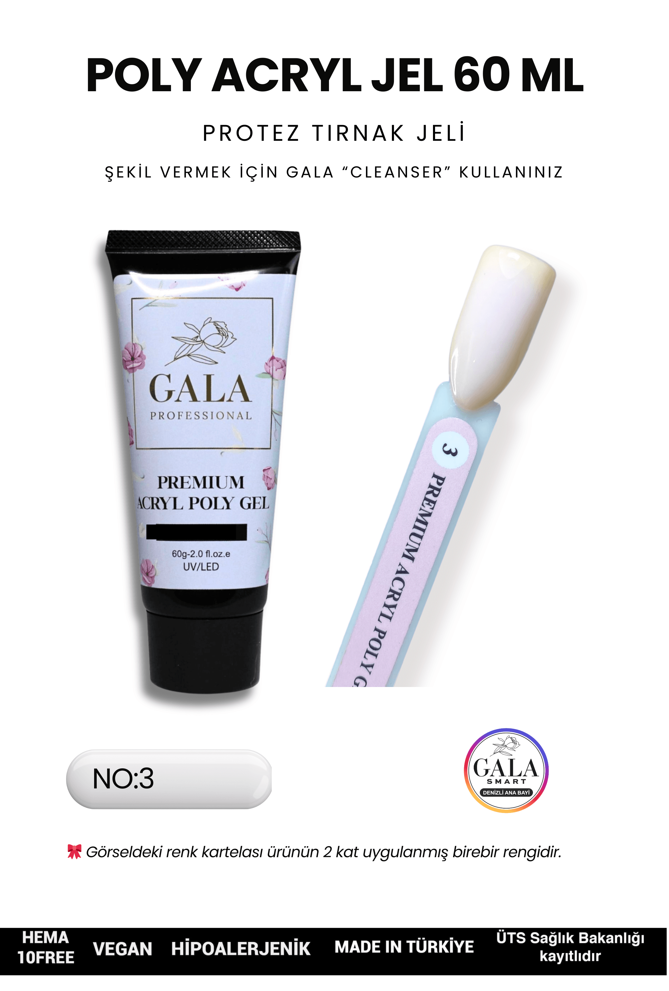 ACRYL POLY JEL PREMIUM 60 ML PROTEZ TIRNAK JELİ - 3