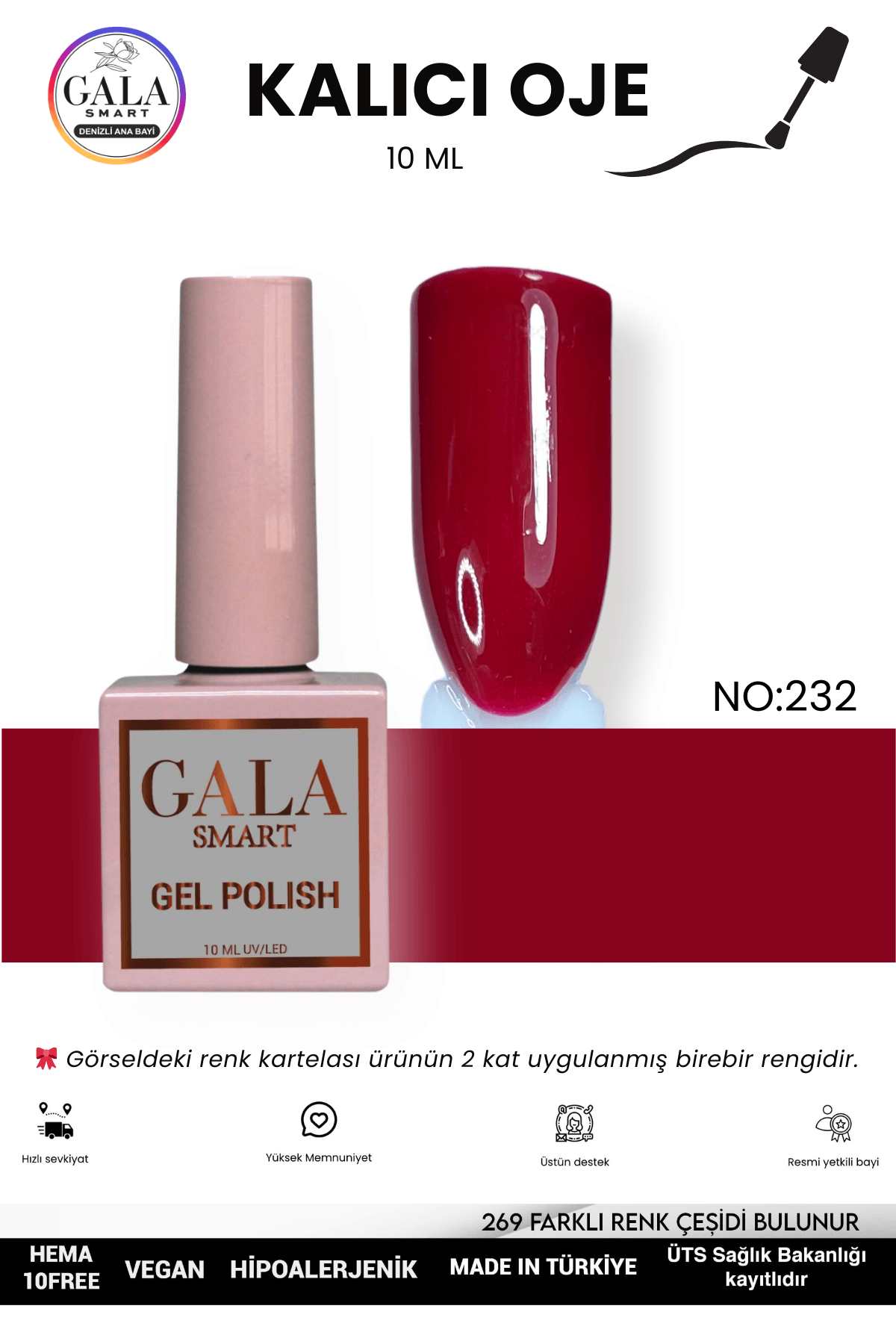 BORDO KALICI OJE 10 ML - 232