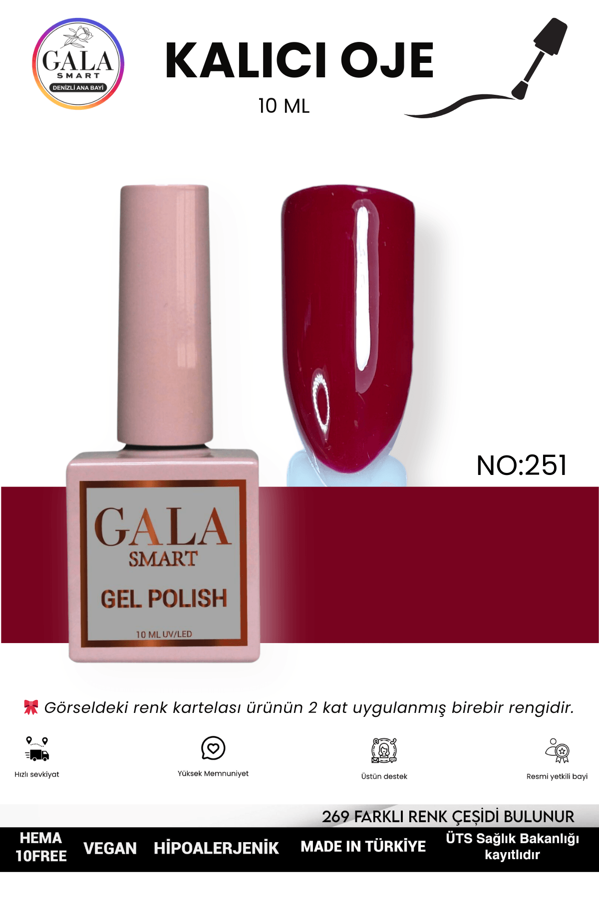 BORDO KALICI OJE 10 ML - 251