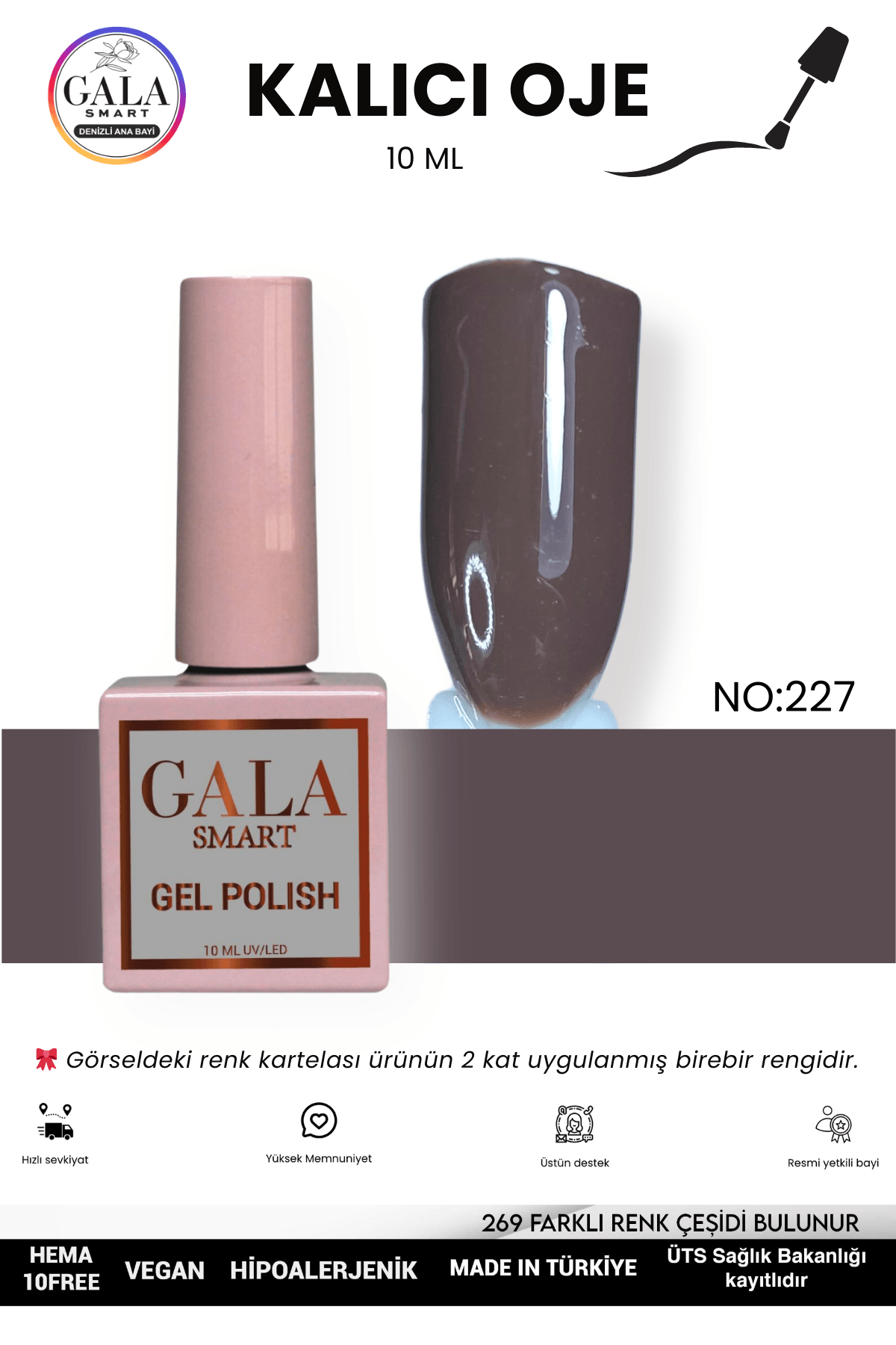 GRİ KALICI OJE 10 ML - 227