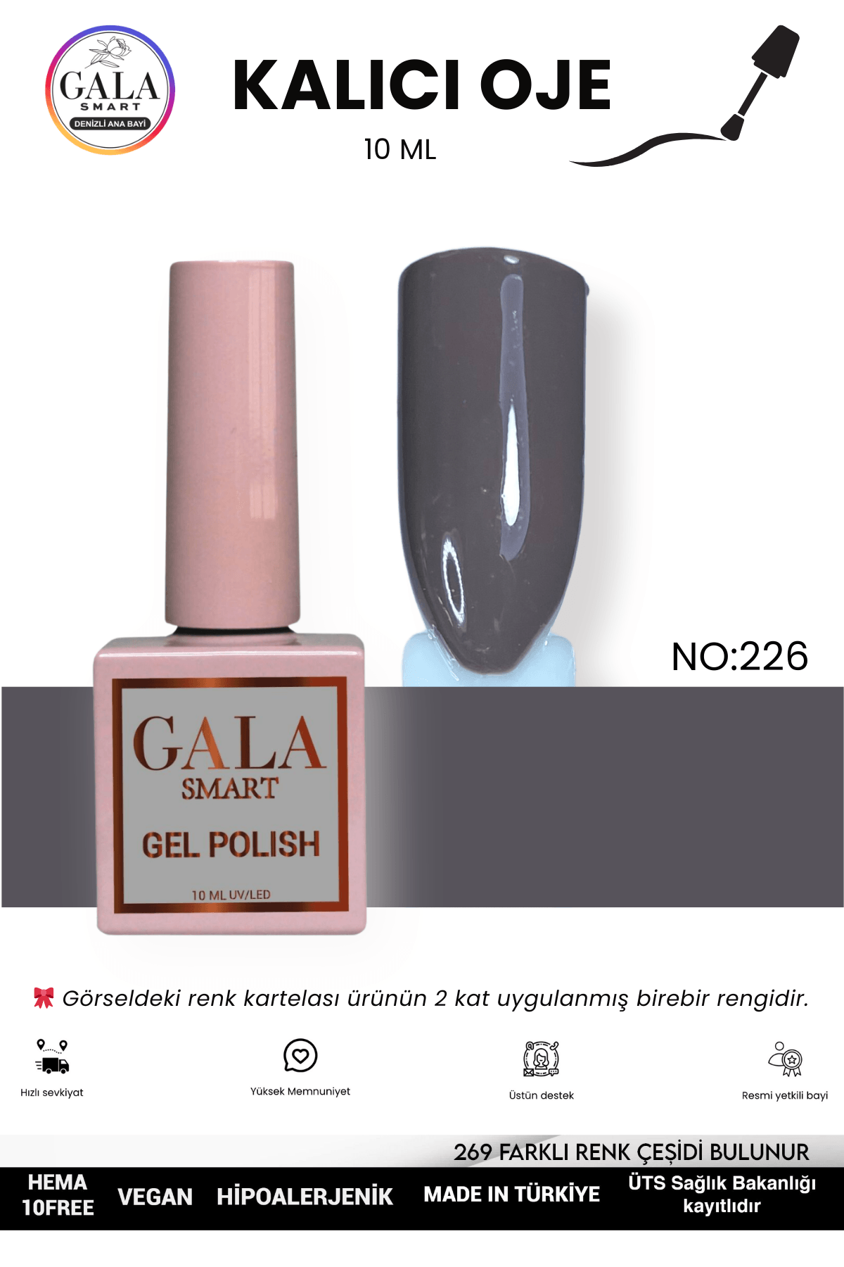 GRİ KALICI OJE 10 ML - 226
