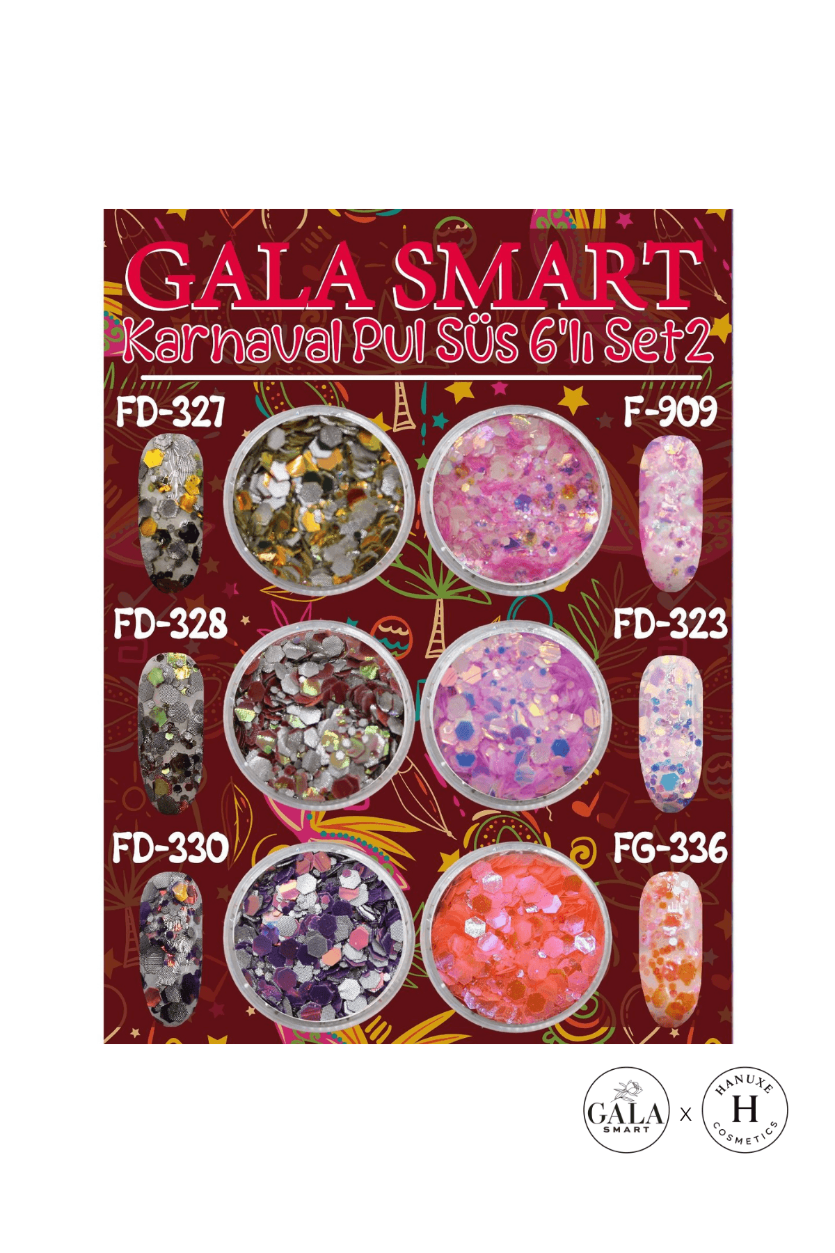 SİM SÜS SET 6LI  - KARNAVAL SET-2