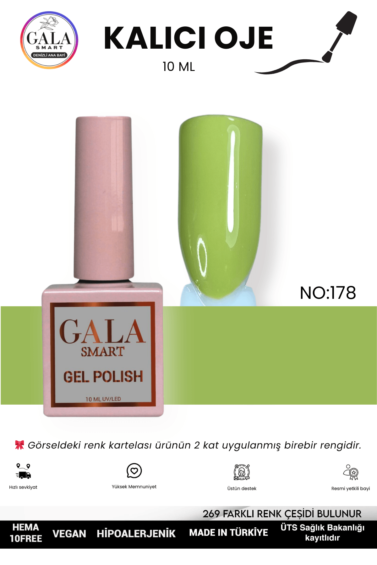 YEŞİL KALICI OJE 10 ML - 178