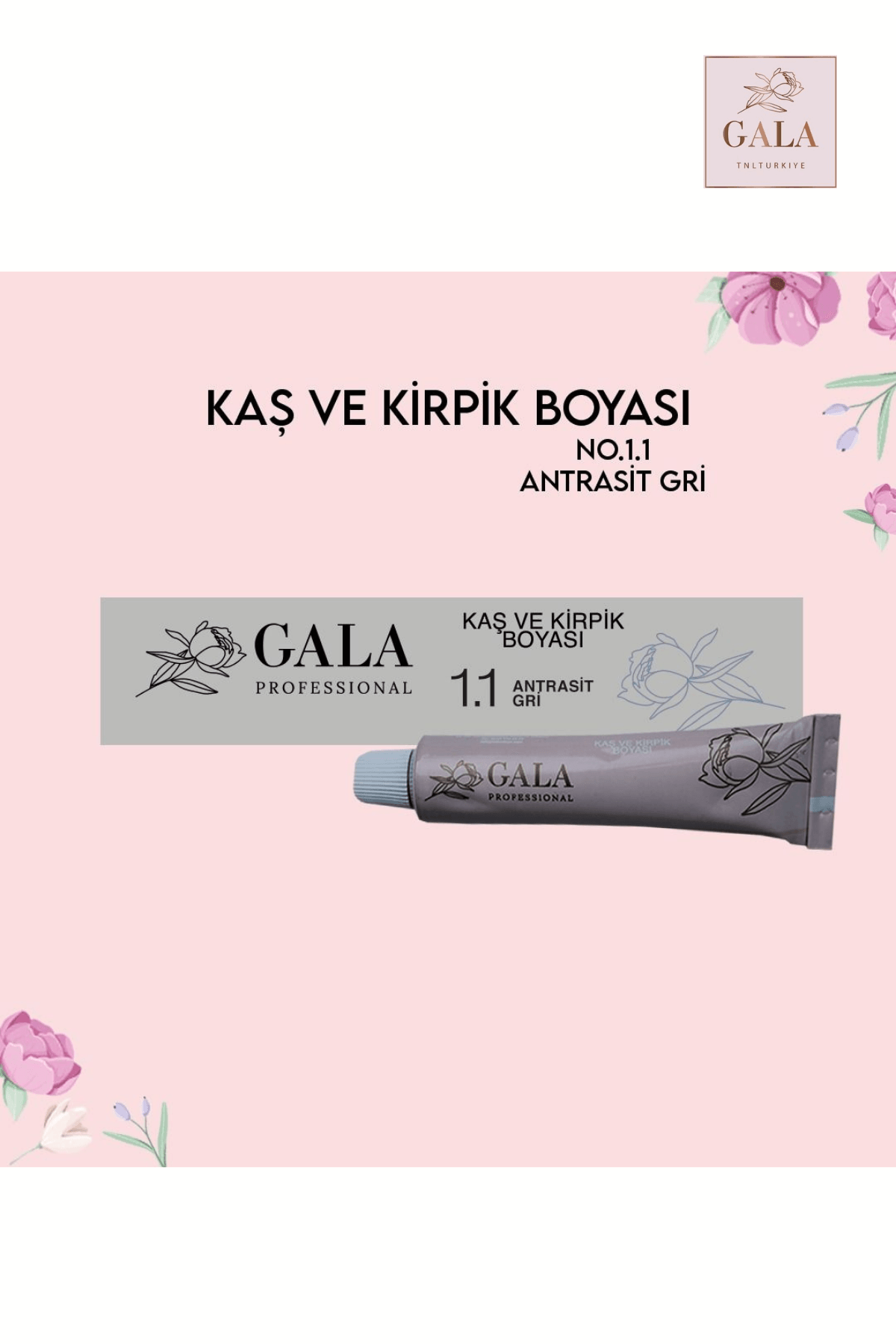 GALA KAŞ KİRPİK BOYASI 15 ML - NO:1.1 ANTRASİT GRİ