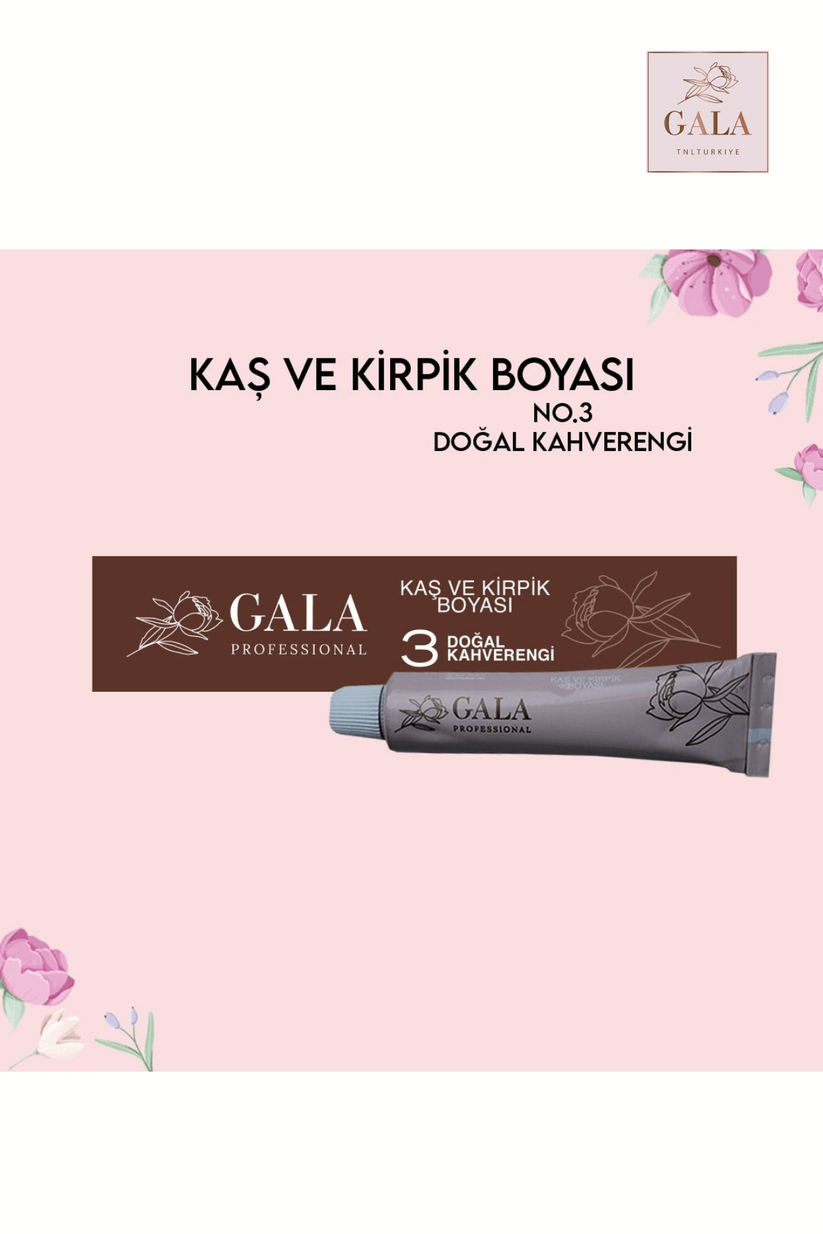 GALA KAŞ KİRPİK BOYASI 15 ML - NO:3 DOĞAL KAHVERENGİ