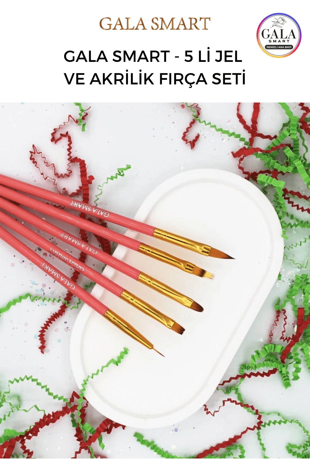 5 li Jel Ve Akrilik İçin Fırça Seti