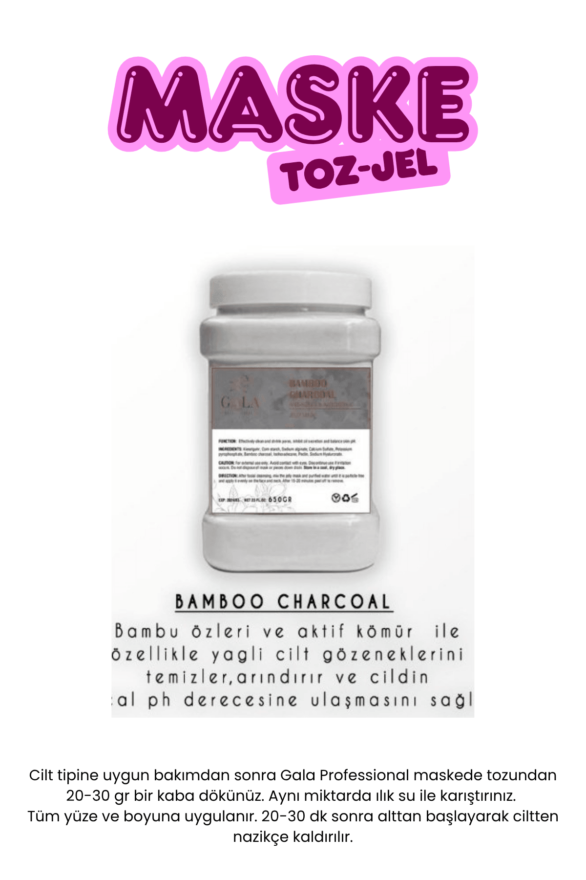 PEEL OFF TOZ JEL MASKE 680 GR - BAMBOO