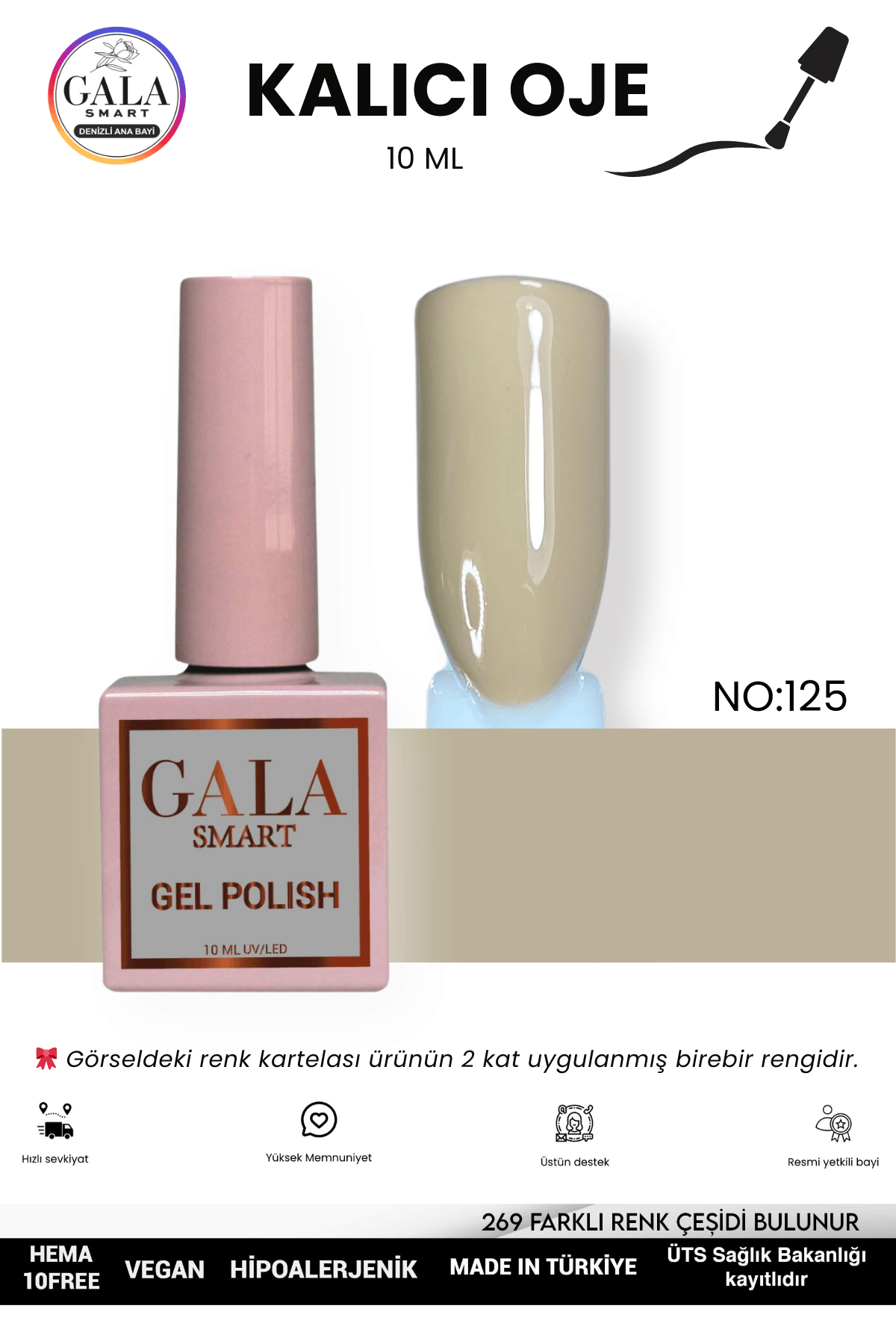 DOĞAL TONLU KALICI OJE 10 ML  - 125