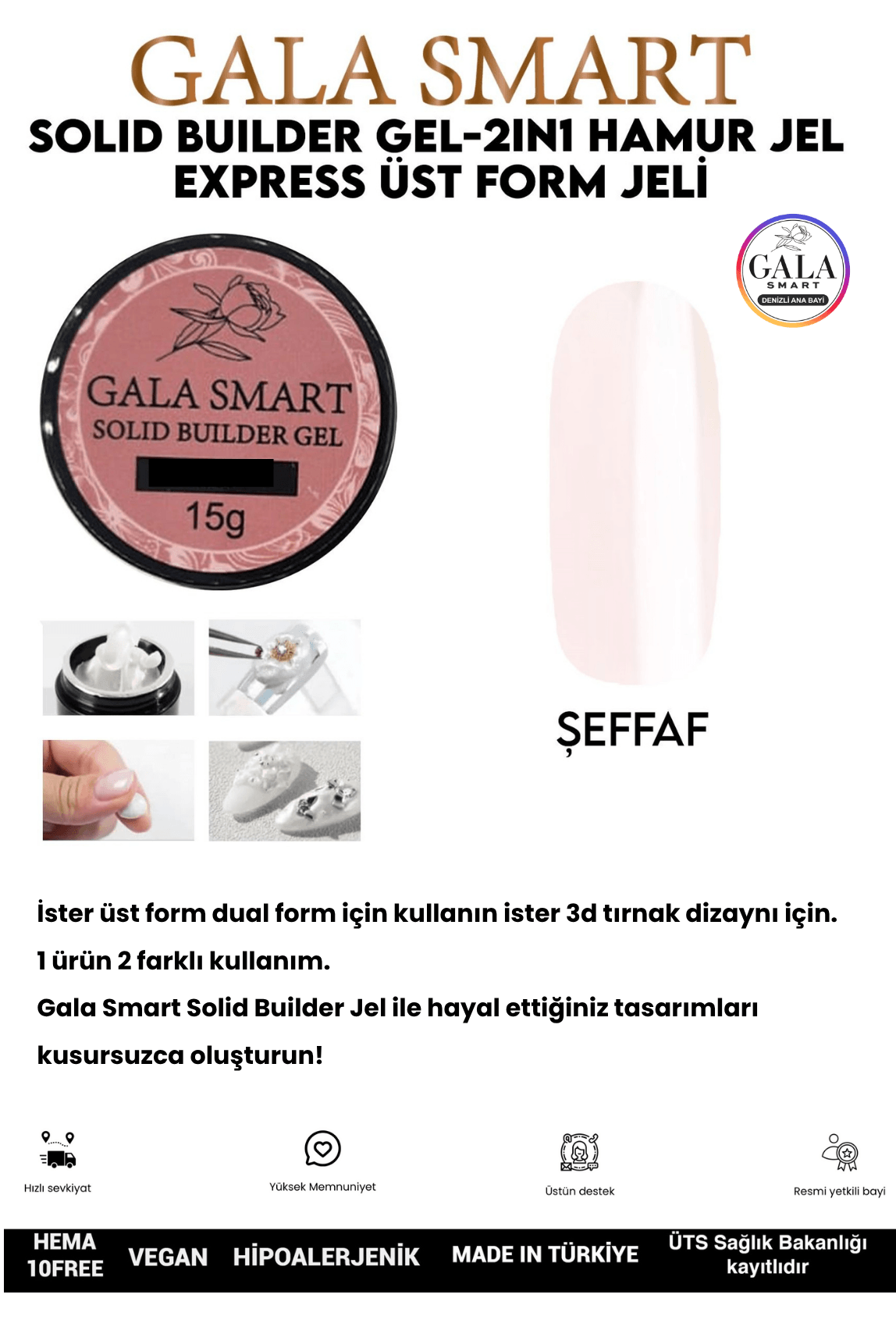 Solid Builder Jel 15 GR - ŞEFFAF