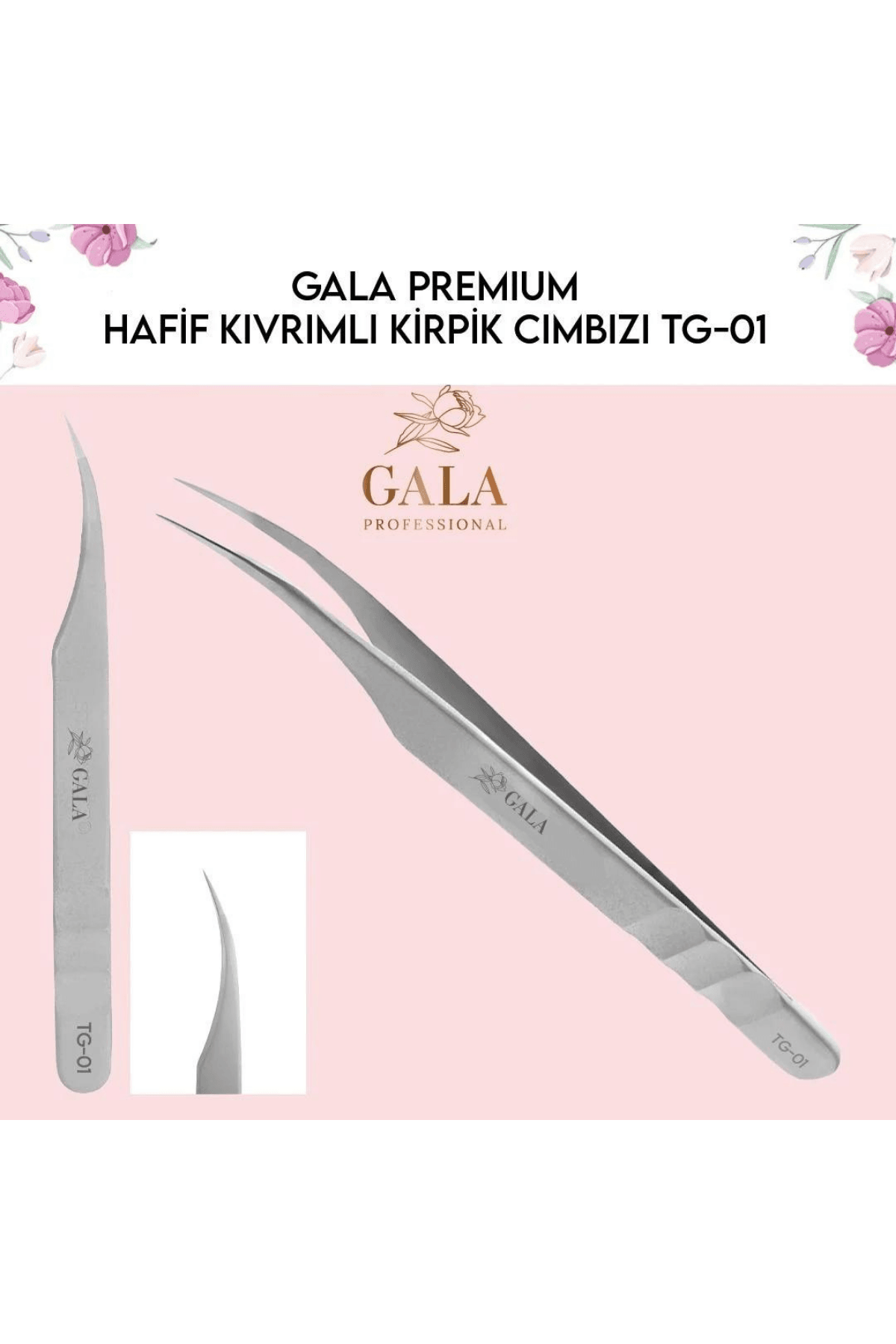 İPEK KİRPİK CIMBIZI - HAFİF KIVRIMLI PREMIUM TG-01