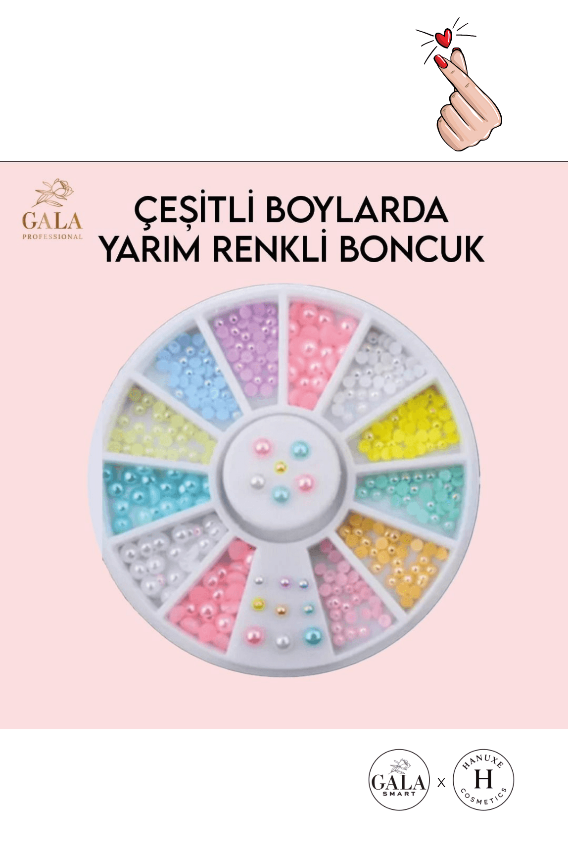 ÇEŞİTLİ BOYLARDA YARIM RENKLİ BONCUK