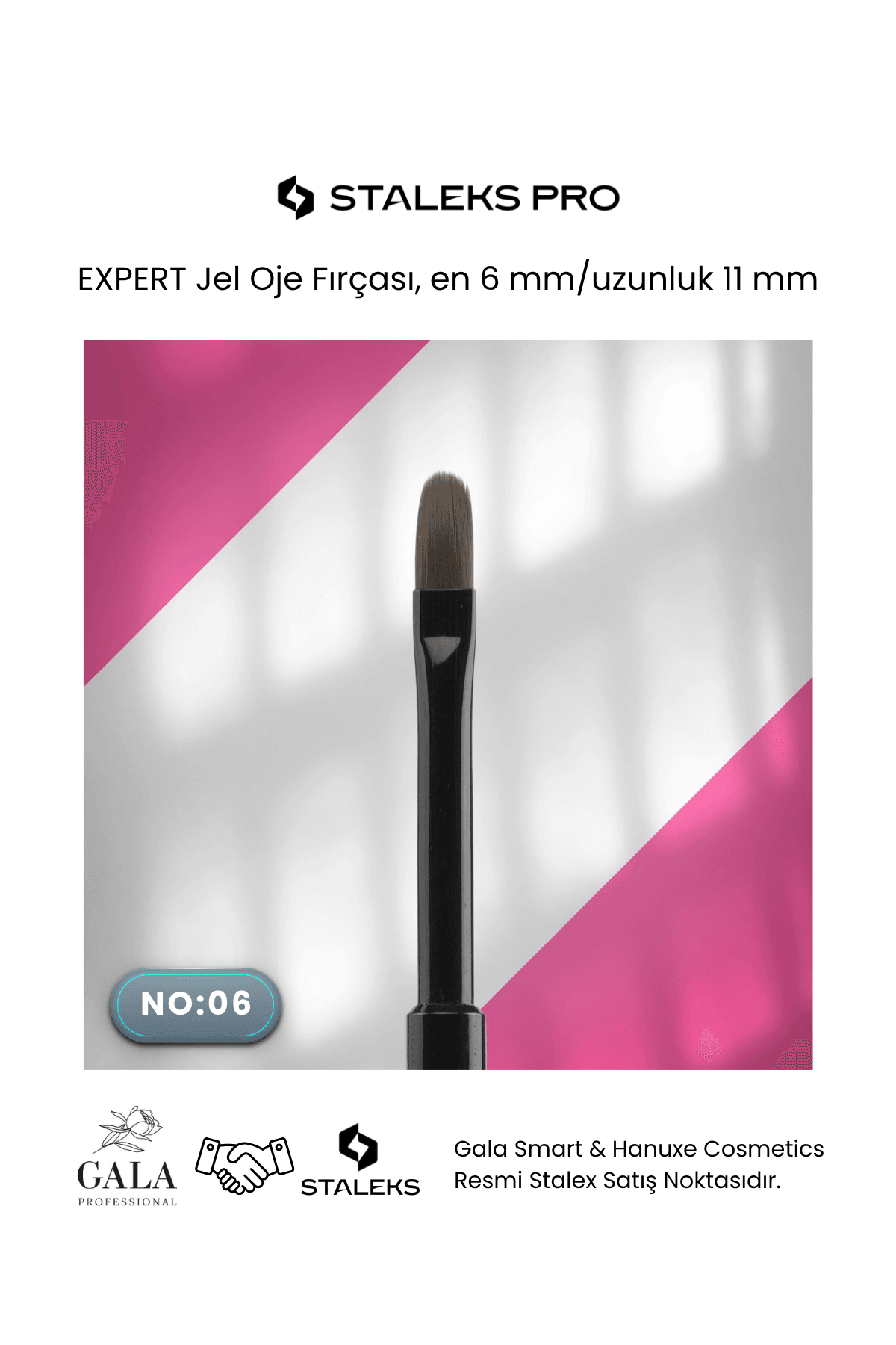EXPERT Jel Oje Fırçası, en 6 mm/uzunluk 11 mm