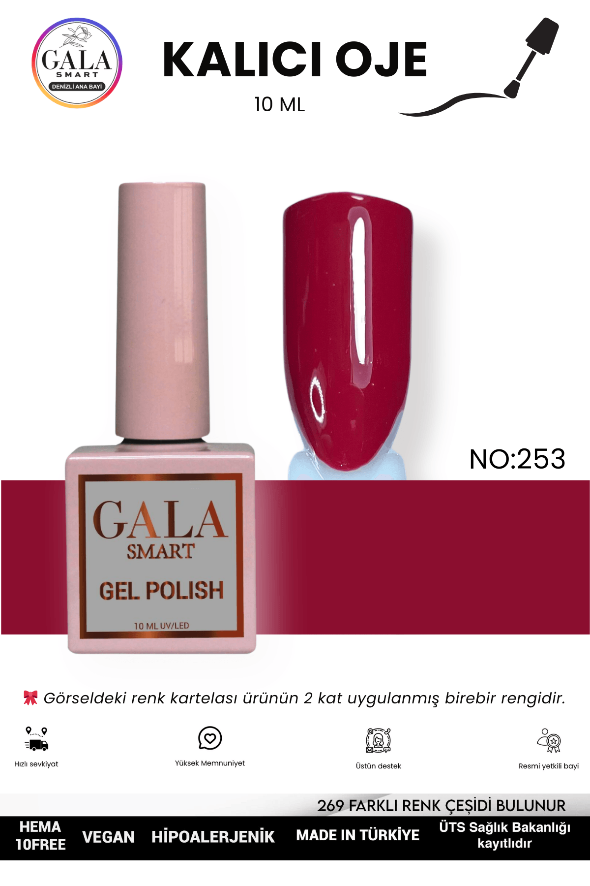 BORDO KALICI OJE 10 ML - 253