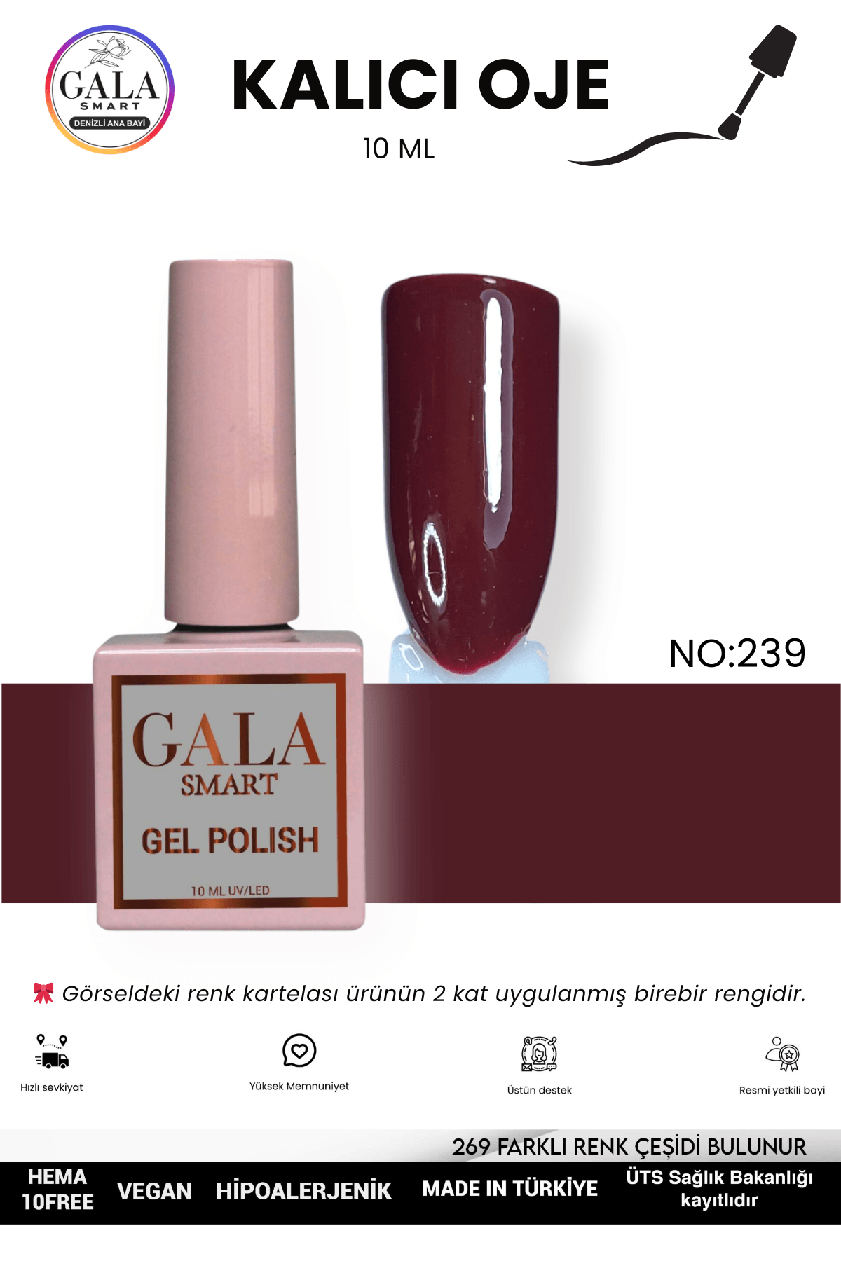 BORDO KALICI OJE 10 ML - 239