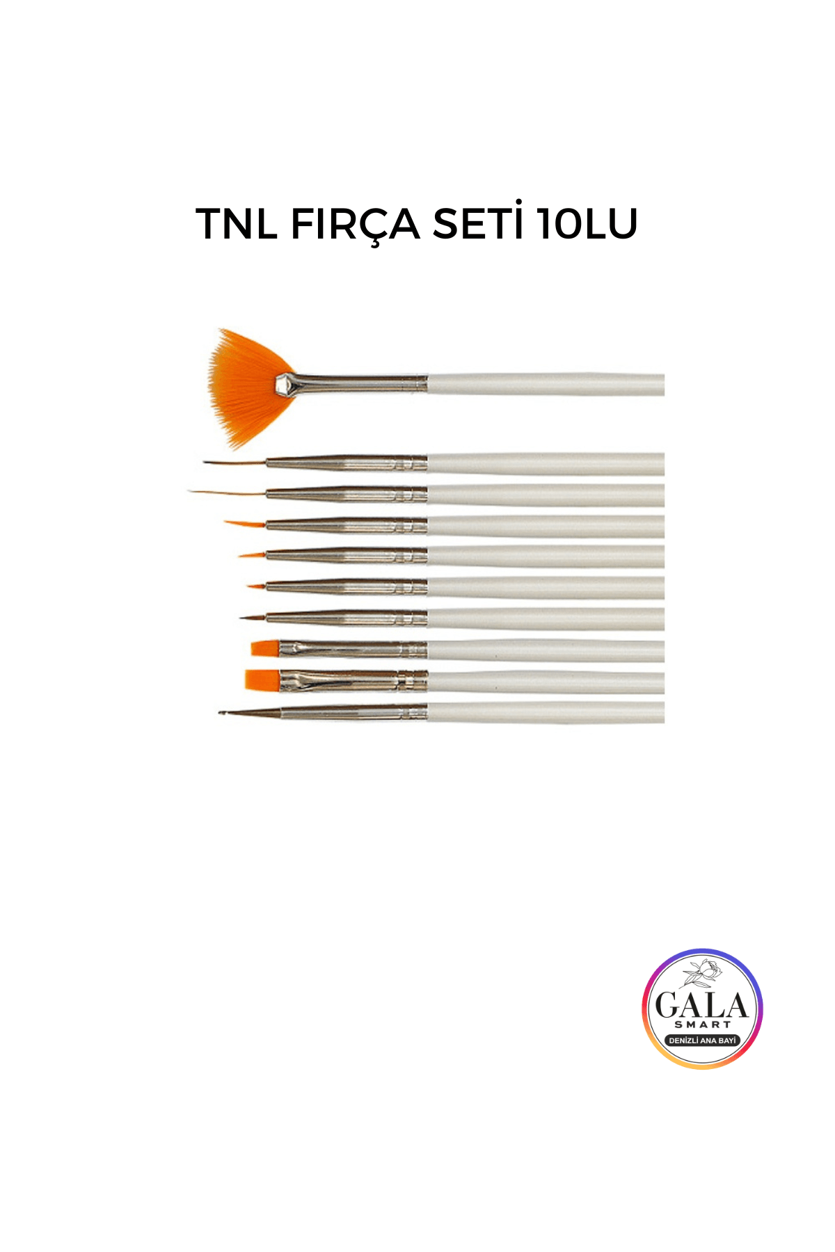 Protez Tırnak Nail Art Fırça Setleri - 10LU FIRÇA SETİ TNL