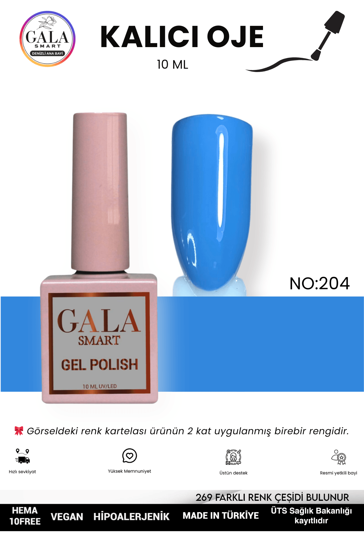MAVİ KALICI OJE 10 ML - 204
