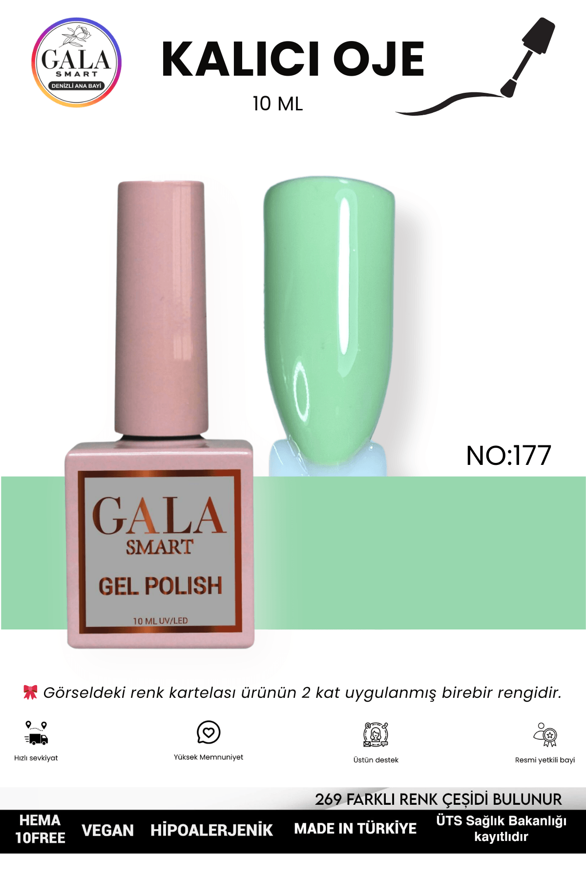 YEŞİL KALICI OJE 10 ML - 177