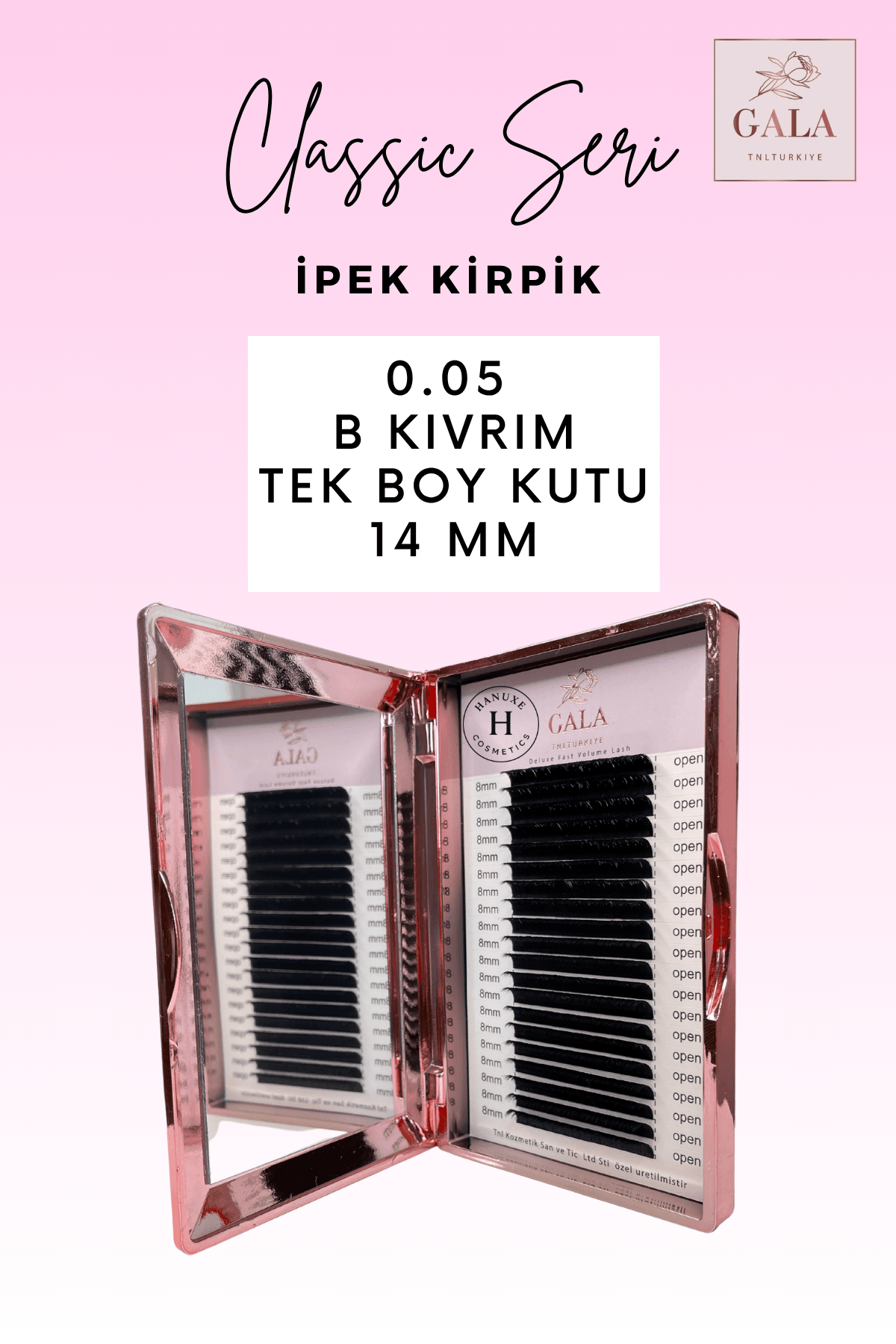 0.05 KALINLIK /  B KIVRIM / CLASSIC İPEK KİRPİK