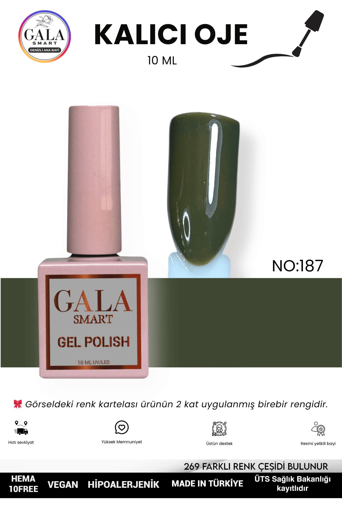 YEŞİL KALICI OJE 10 ML - 187