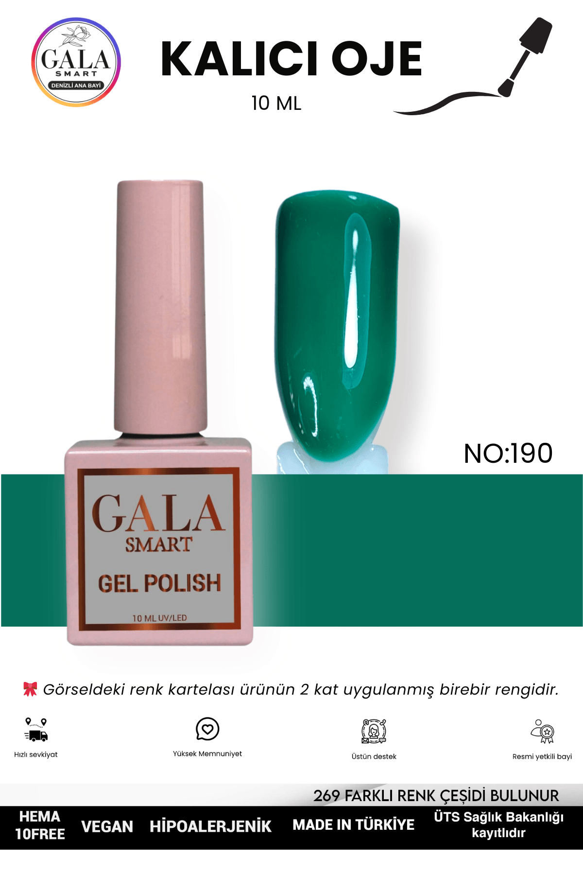 YEŞİL KALICI OJE 10 ML - 190