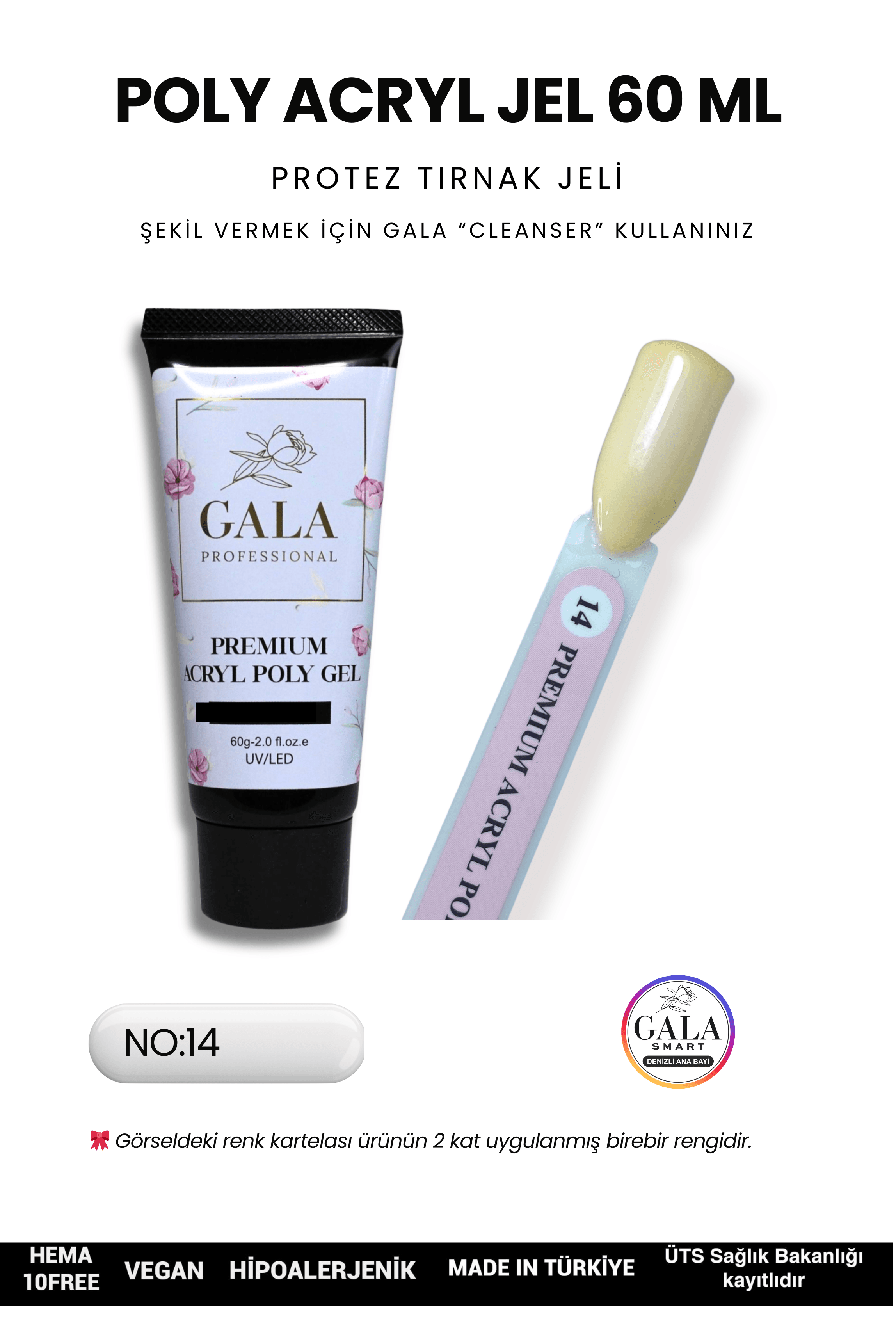 ACRYL POLY JEL PREMIUM 60 ML PROTEZ TIRNAK JELİ - 14