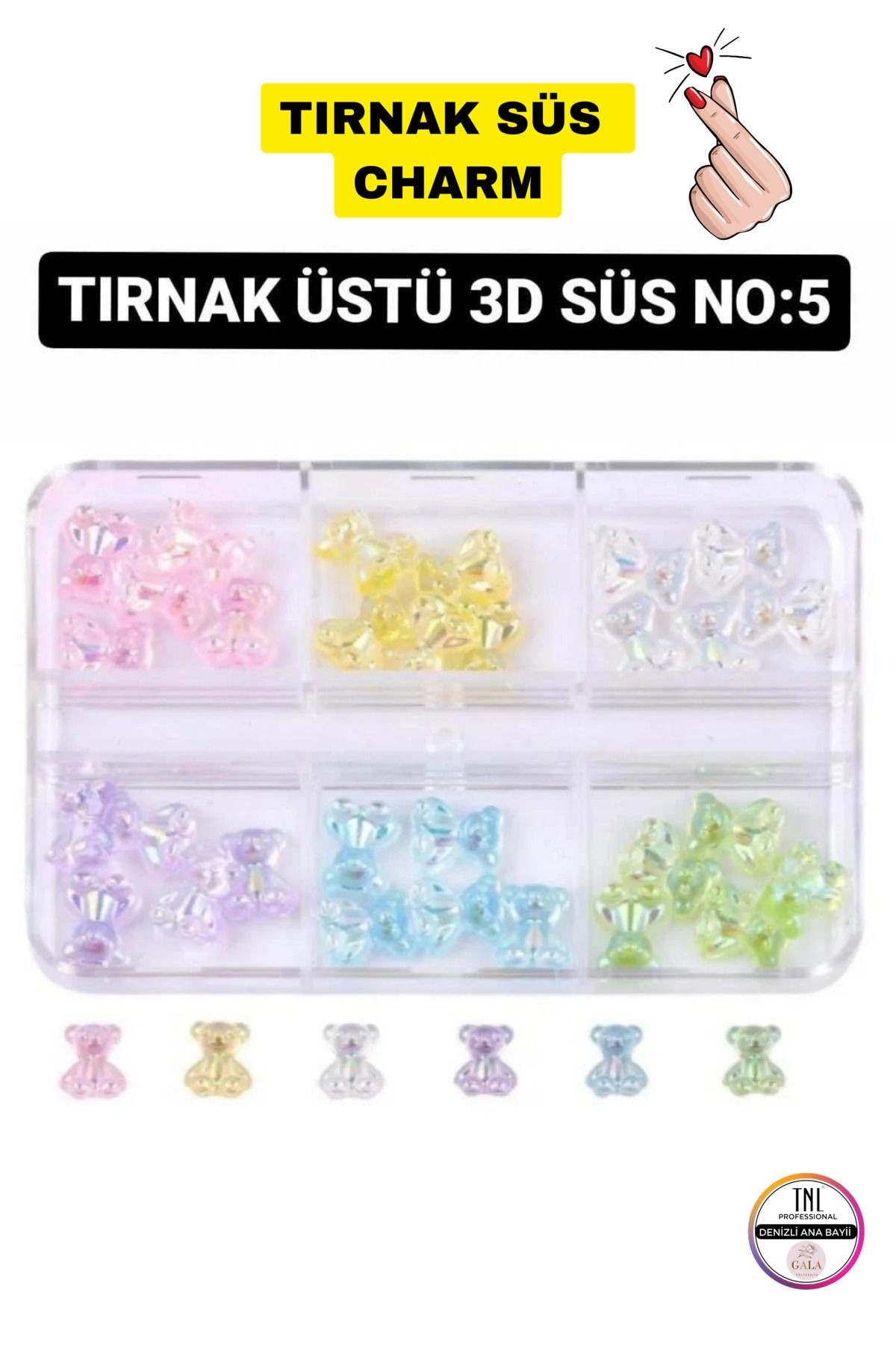 CHARM 3 BOYUTLU TIRNAK SÜS - a