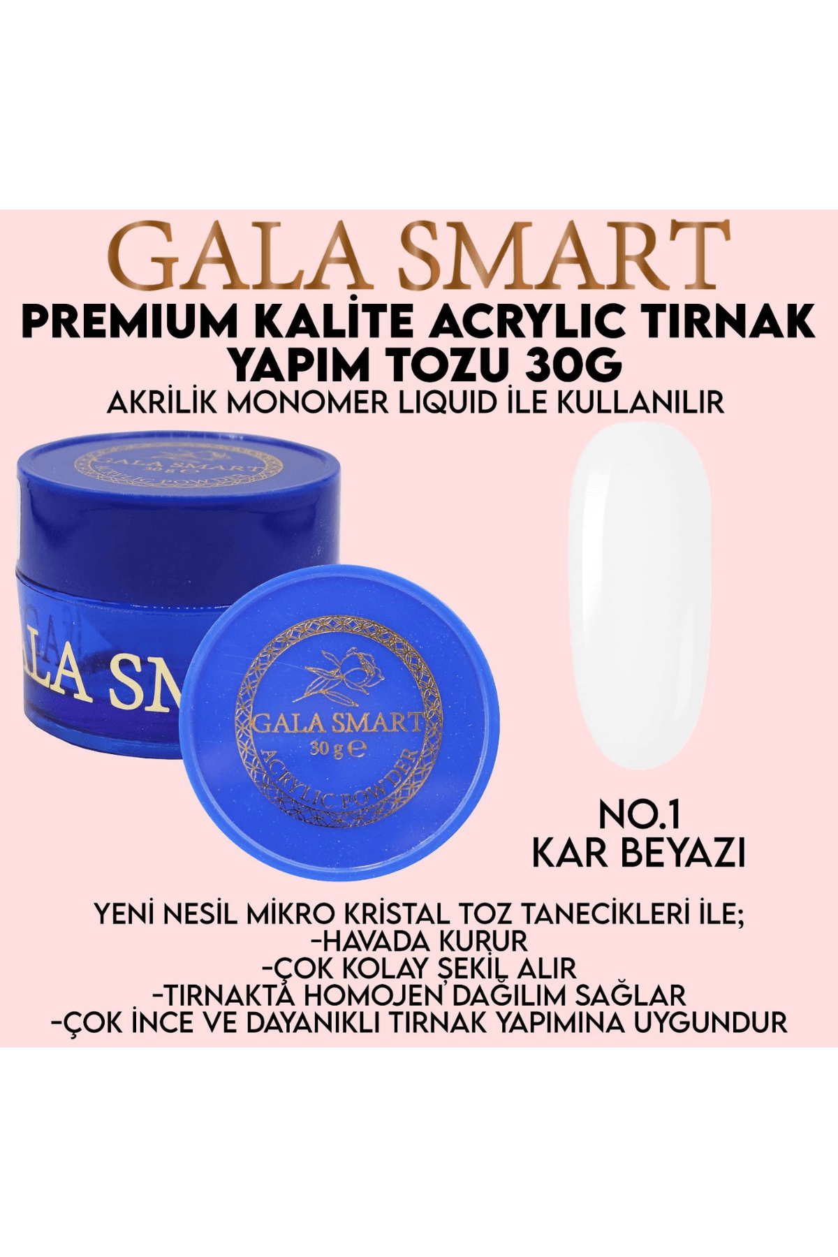 AKRİLİK TOZ  - 01 KAR BEYAZI / 30 GR