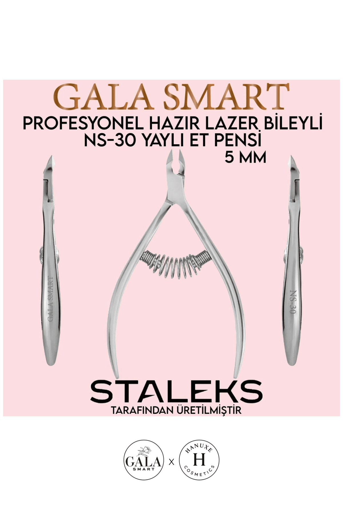 MANİKÜR PEDİKÜR PENS STALEKS ÜRETİMİ - 5 MM YAYLI PENS NS-30