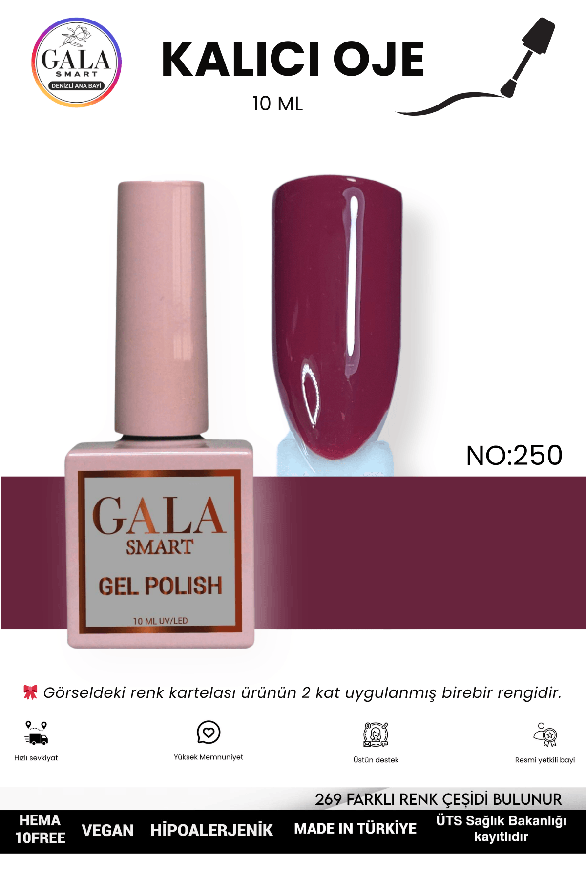 BORDO KALICI OJE 10 ML - 250