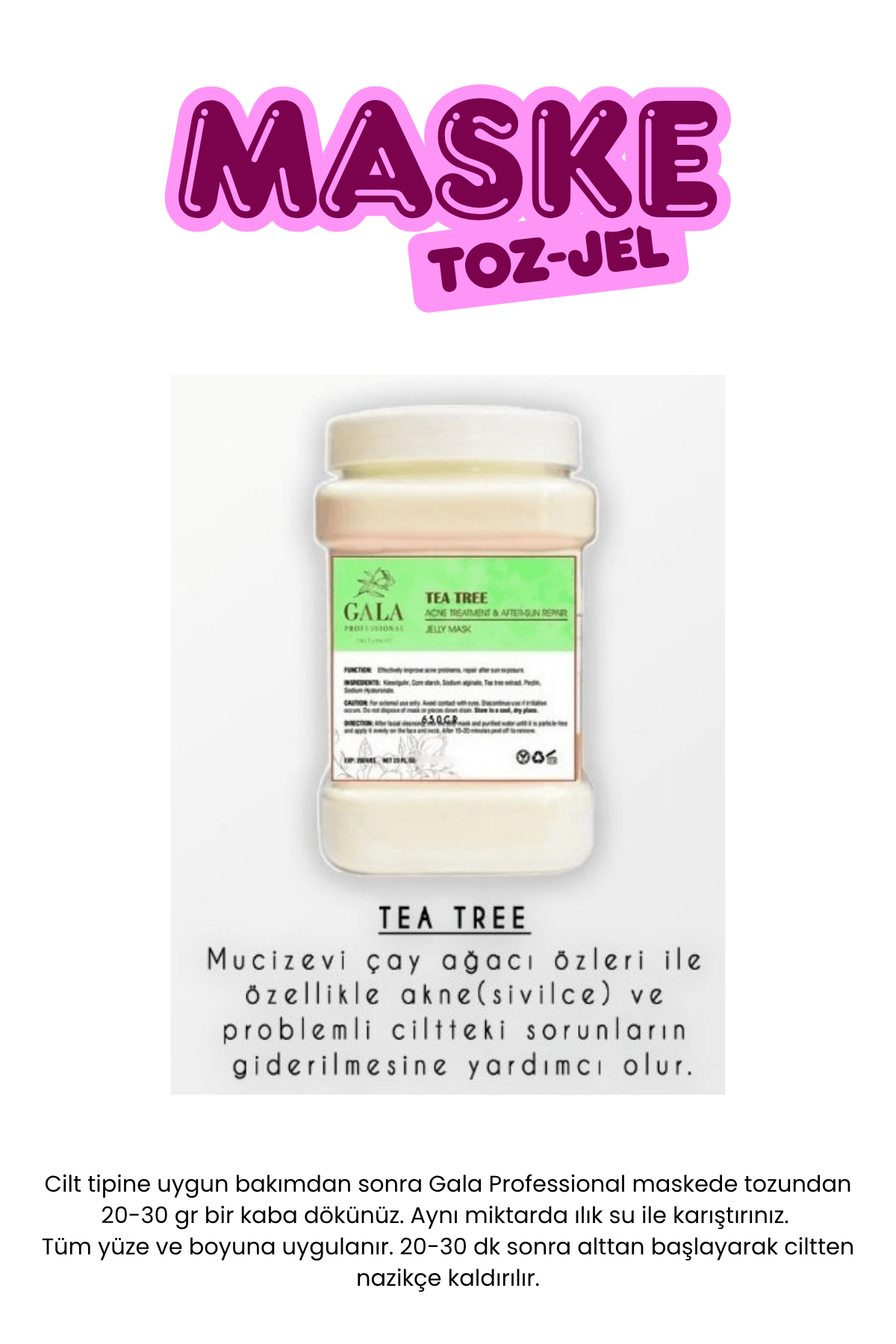 PEEL OFF TOZ JEL MASKE 680 GR - TEA TREE
