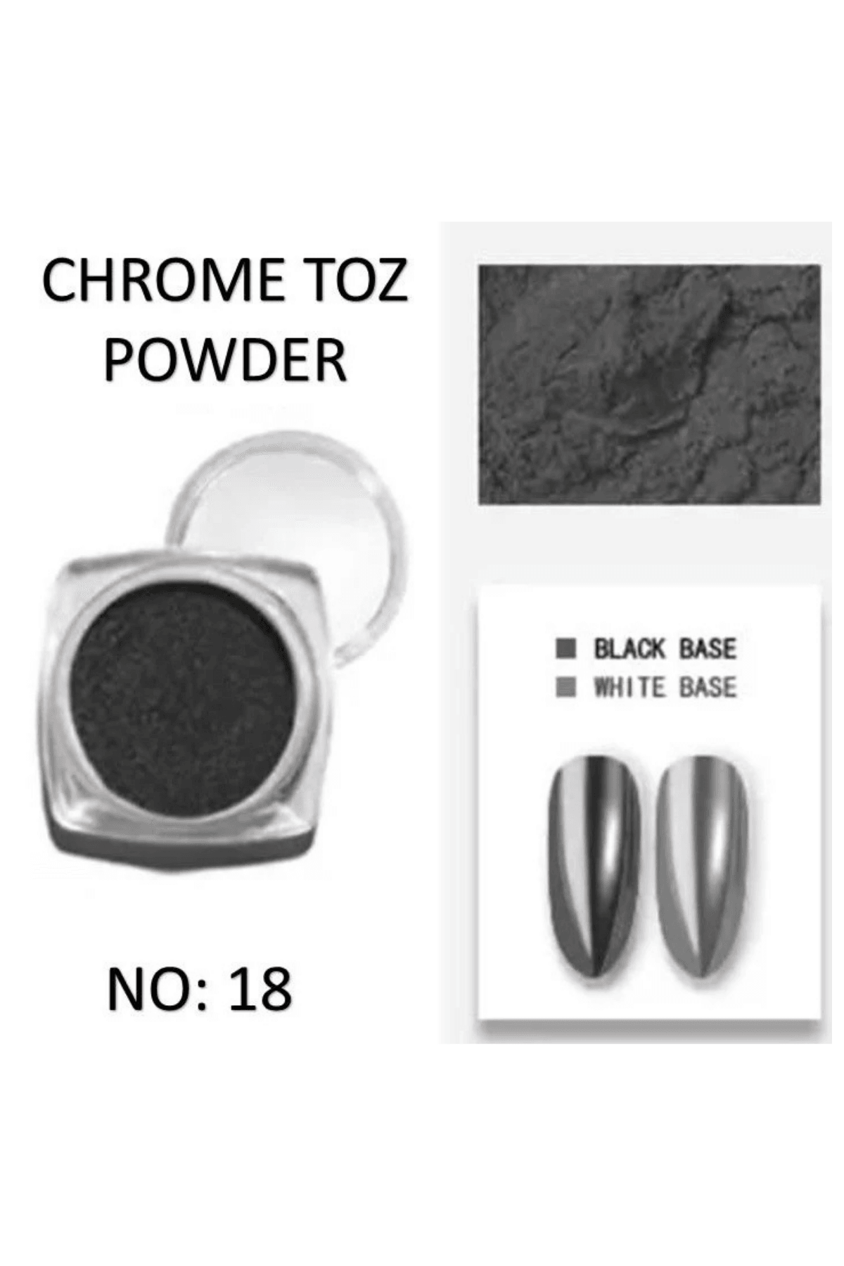 Krom Toz Çeşitleri Nail Art Süsleme - 18