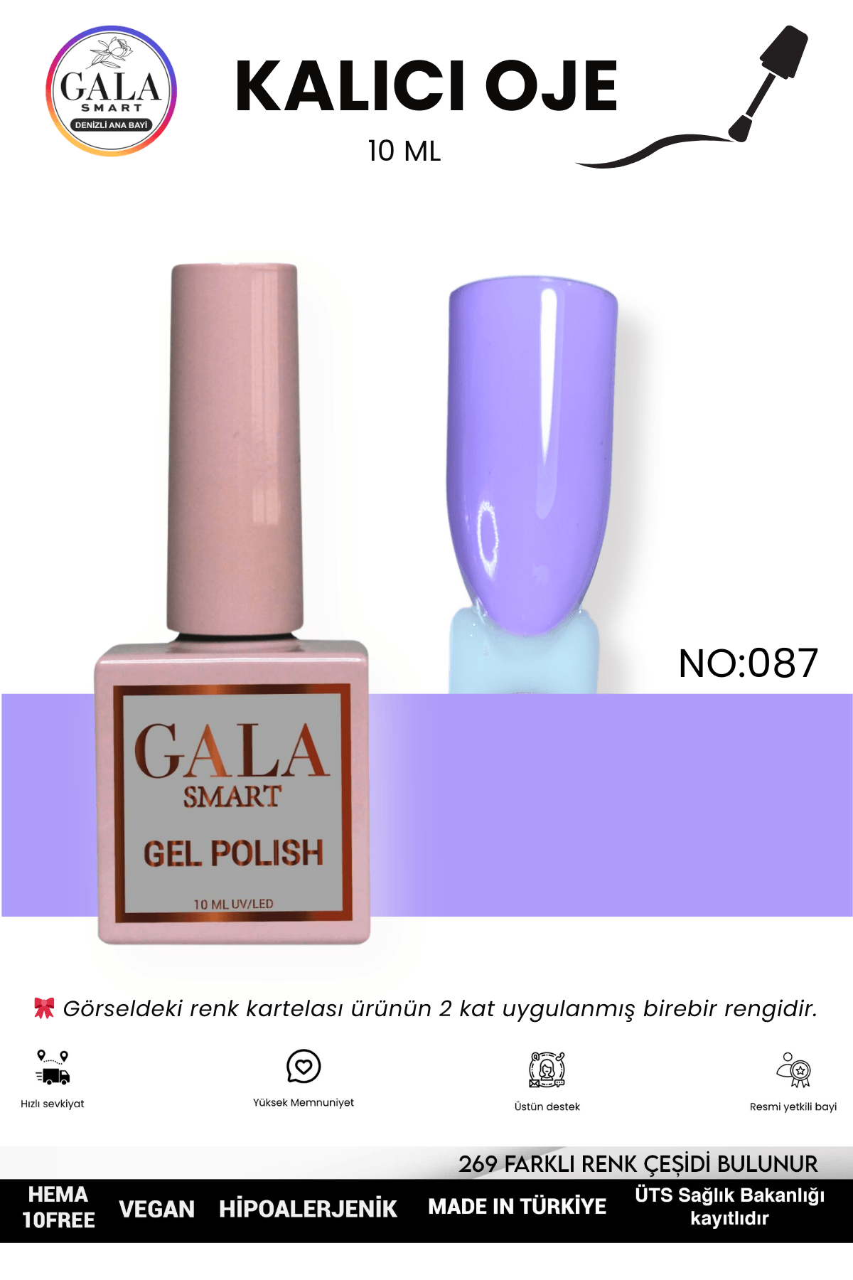LİLA KALICI OJE 10 ML - 087