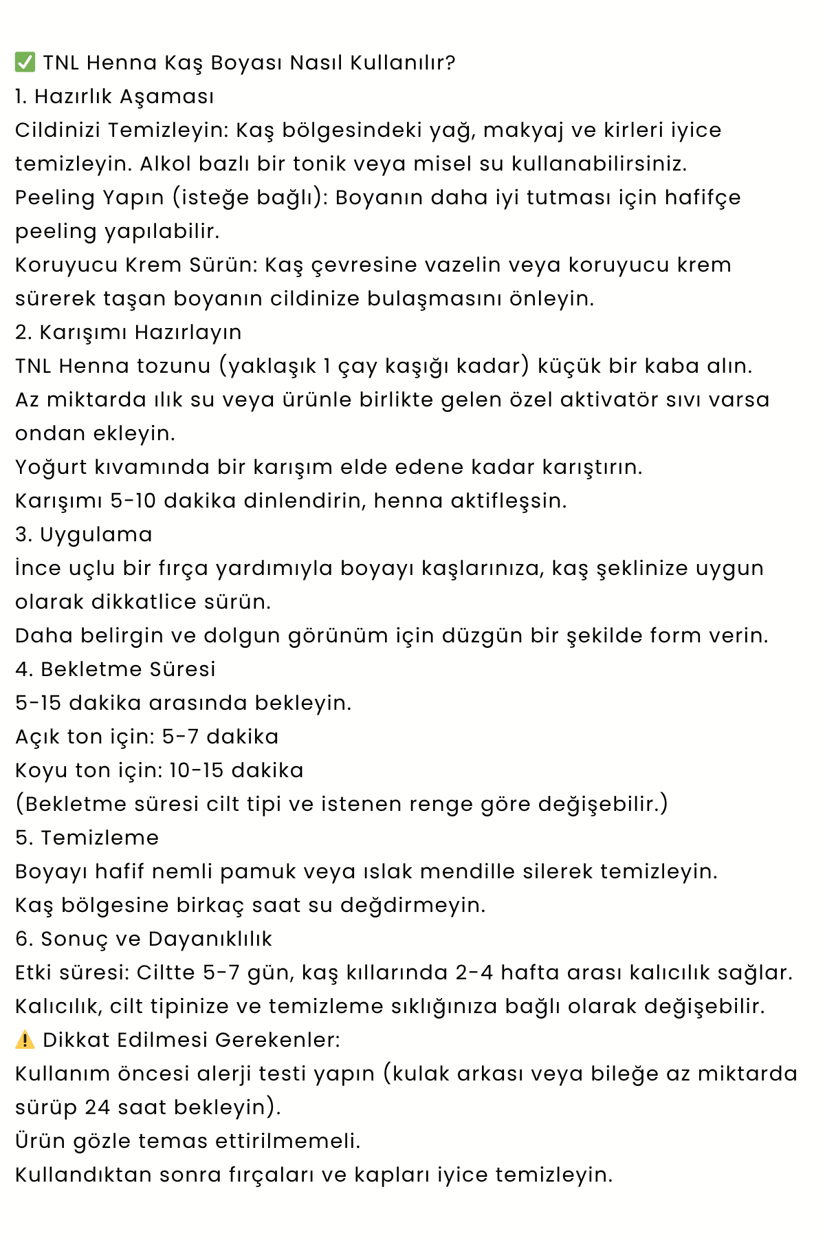 HENNA KAŞ BOYASI & KINASI