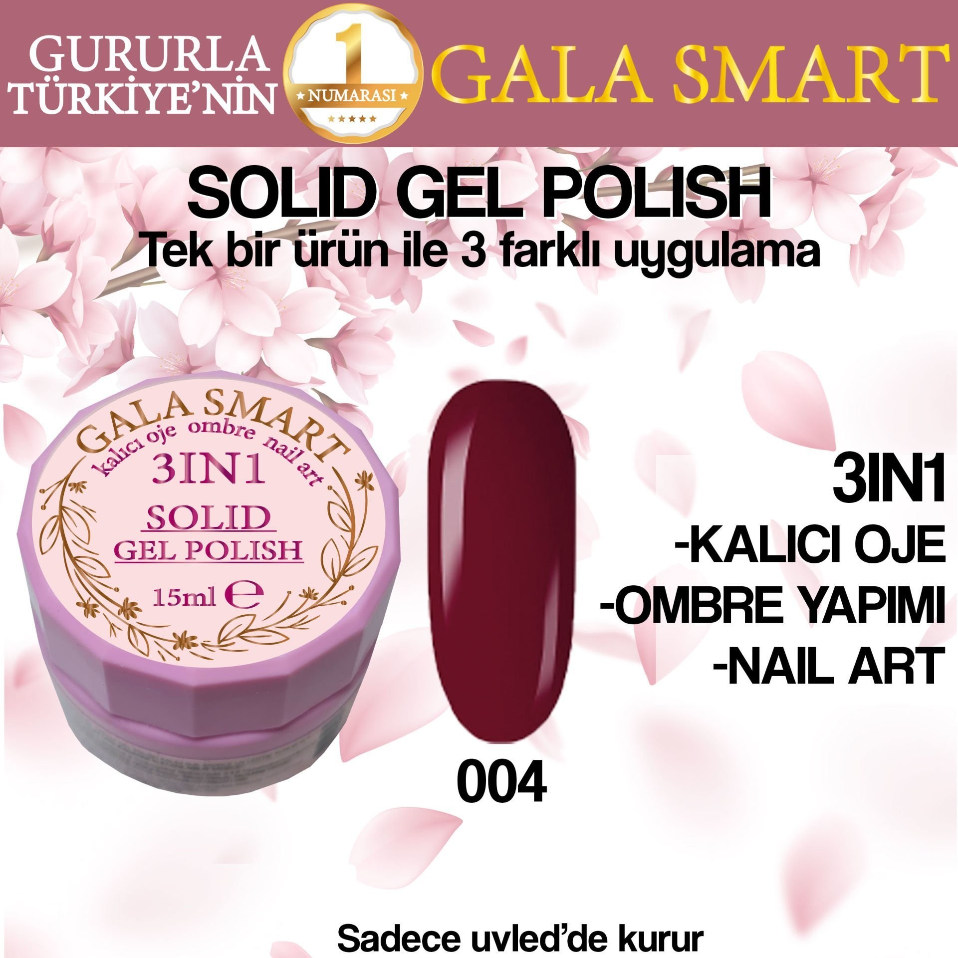 KREM KALICI OJE 15 ML  - 04 bordo