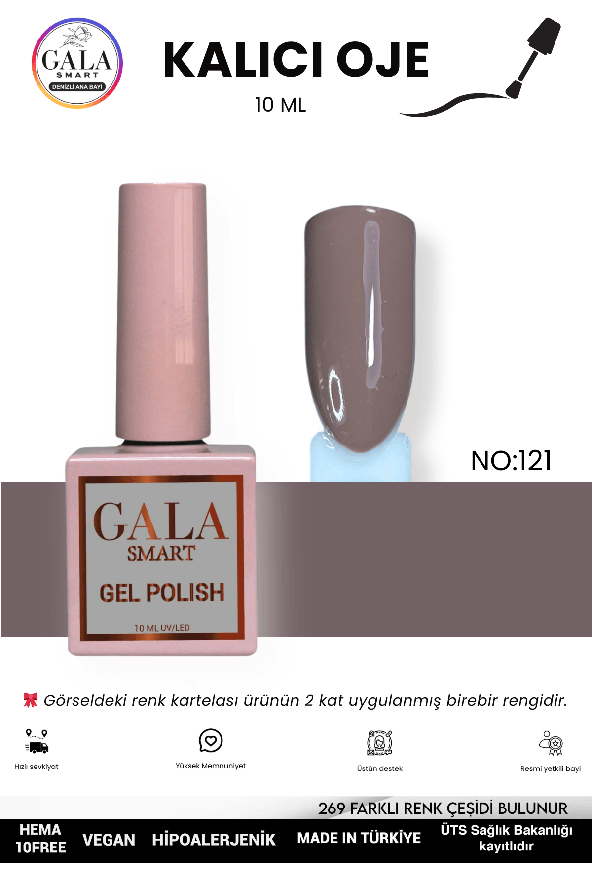 KAHVERENGİ KALICI OJE 10 ML - 121