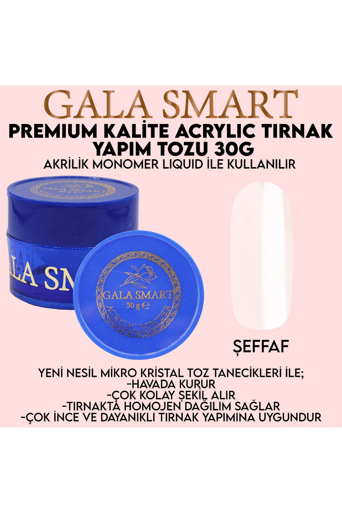 AKRİLİK TOZ  - ŞEFFAF / 30 GR