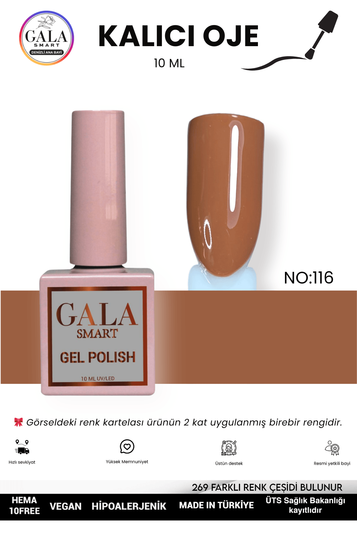 KAHVERENGİ KALICI OJE 10 ML - 116