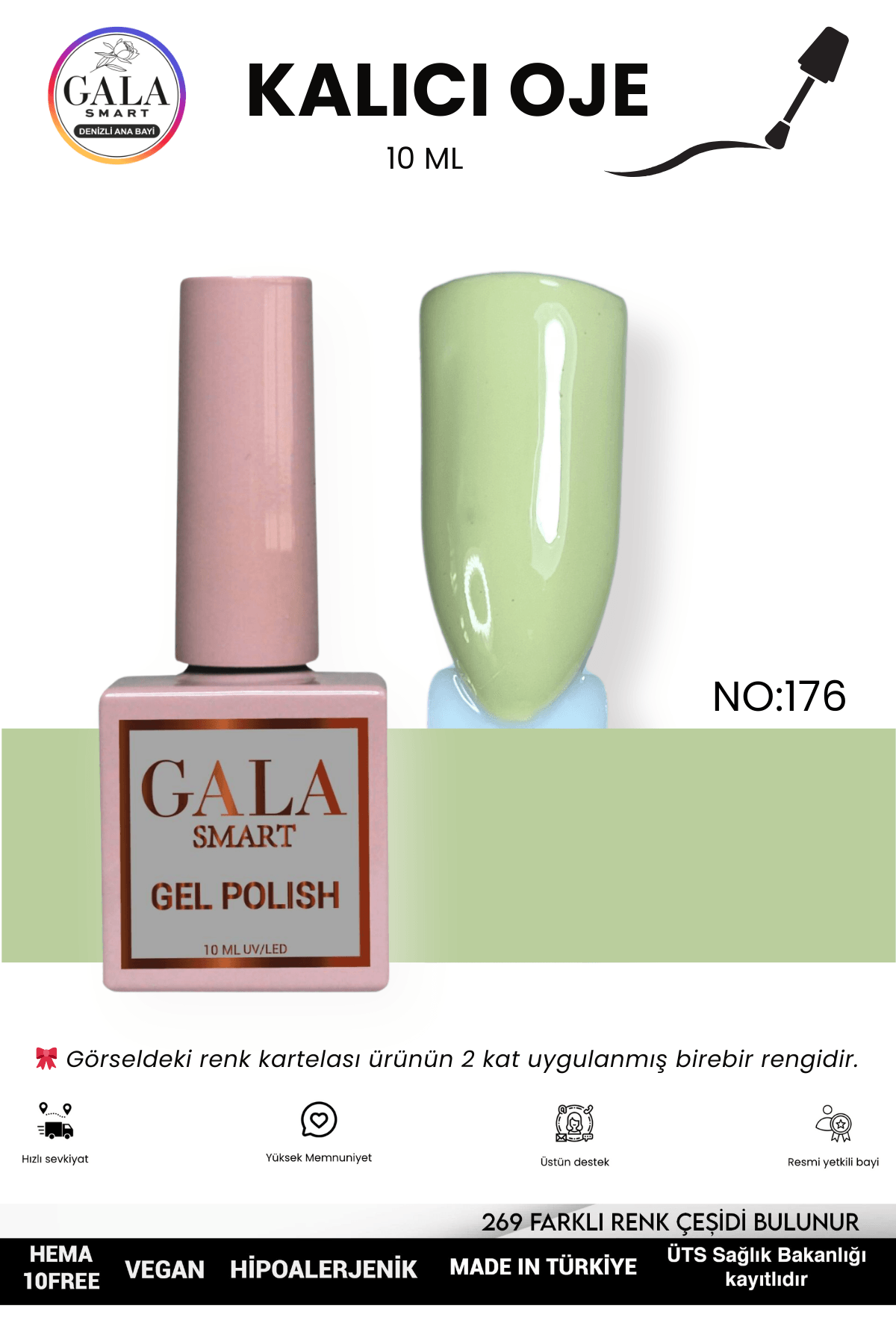 YEŞİL KALICI OJE 10 ML - 176
