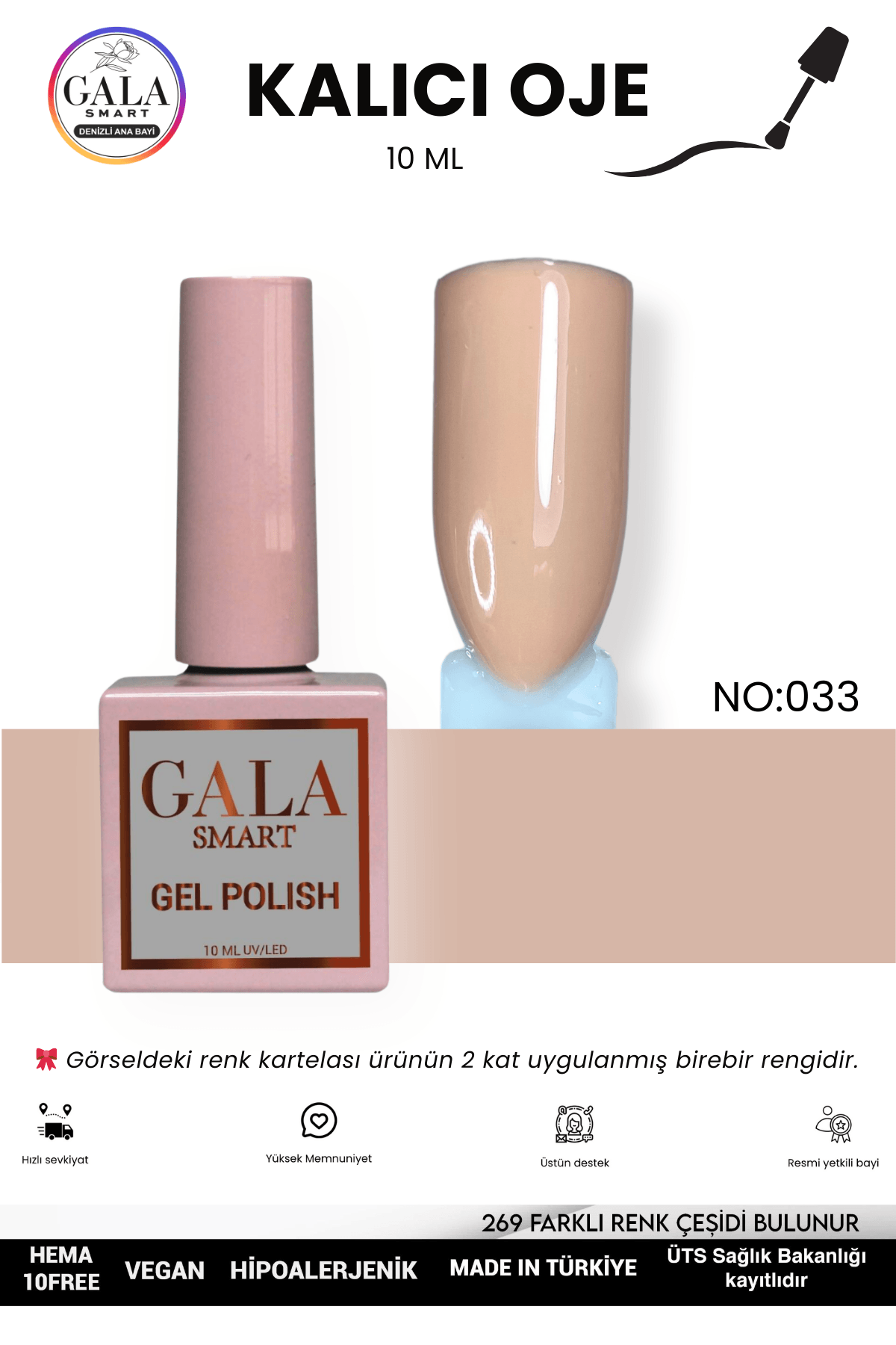 DOĞAL TONLU KALICI OJE 10 ML  - 033
