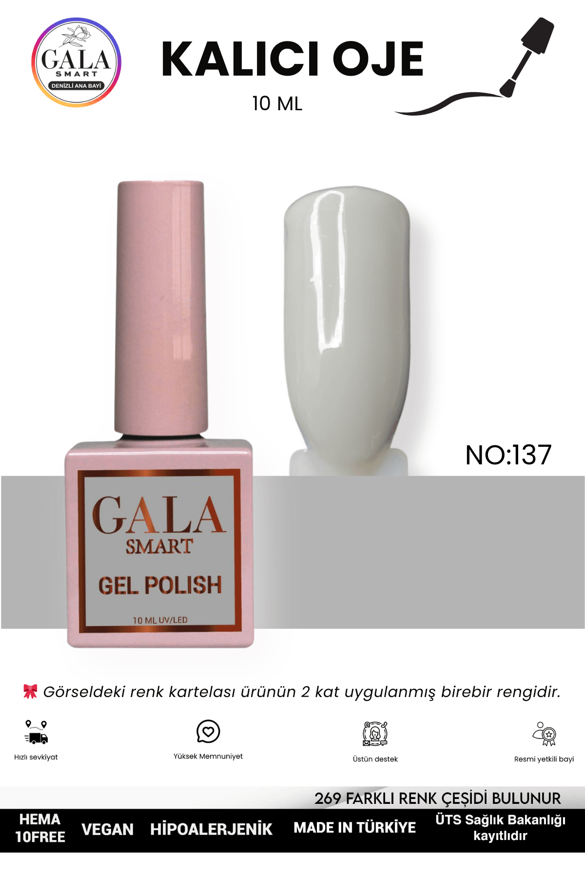 GRİ KALICI OJE 10 ML - 137
