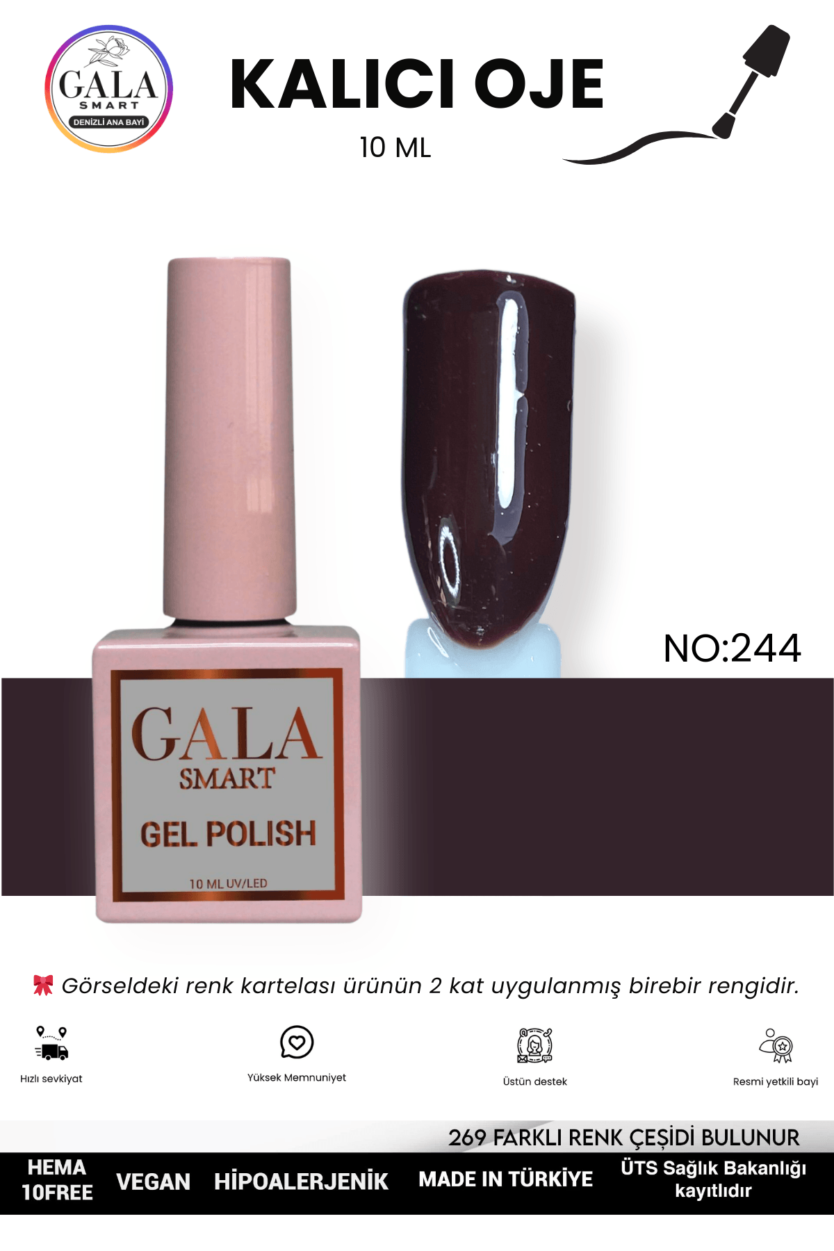 BORDO KALICI OJE 10 ML - 244