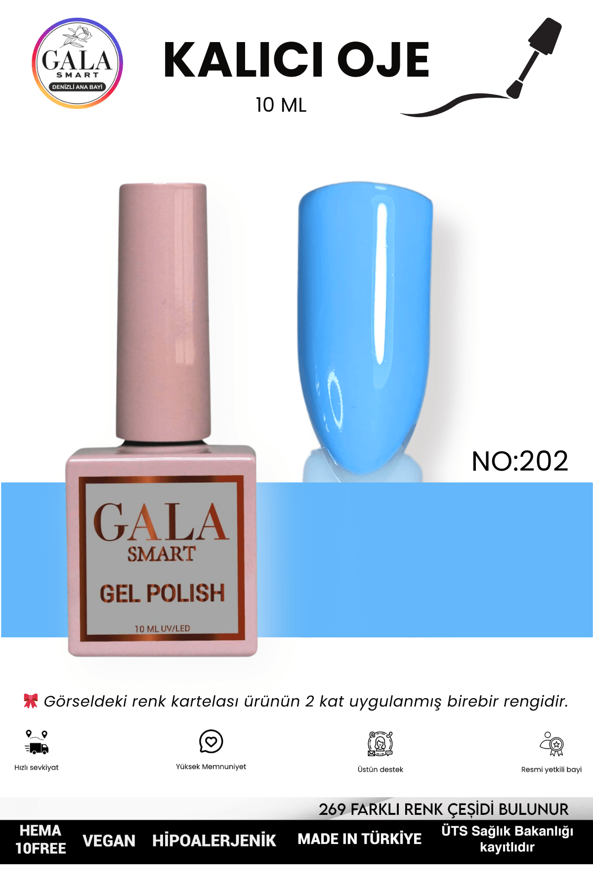 MAVİ KALICI OJE 10 ML - 202